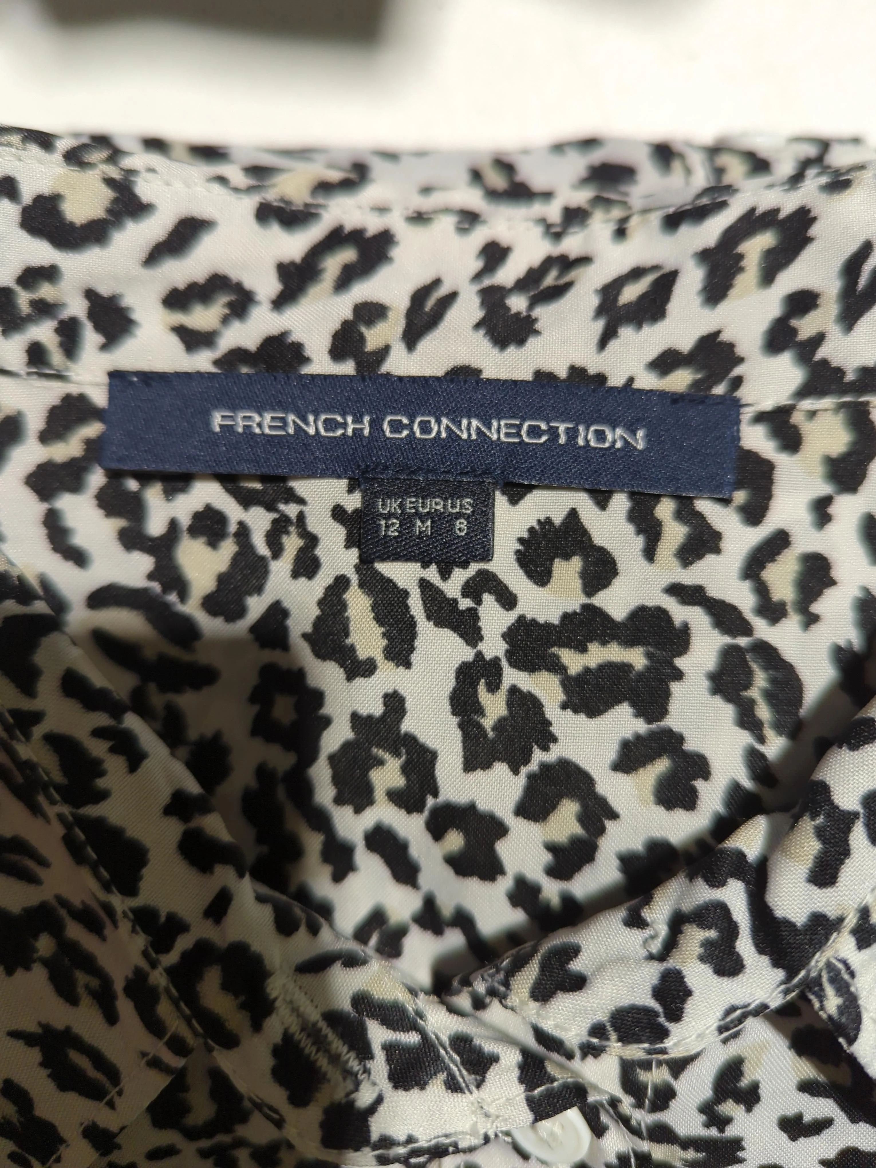 French Connection Women's Shirt UK 12 Multi 100% Polyester Basic - Image 5