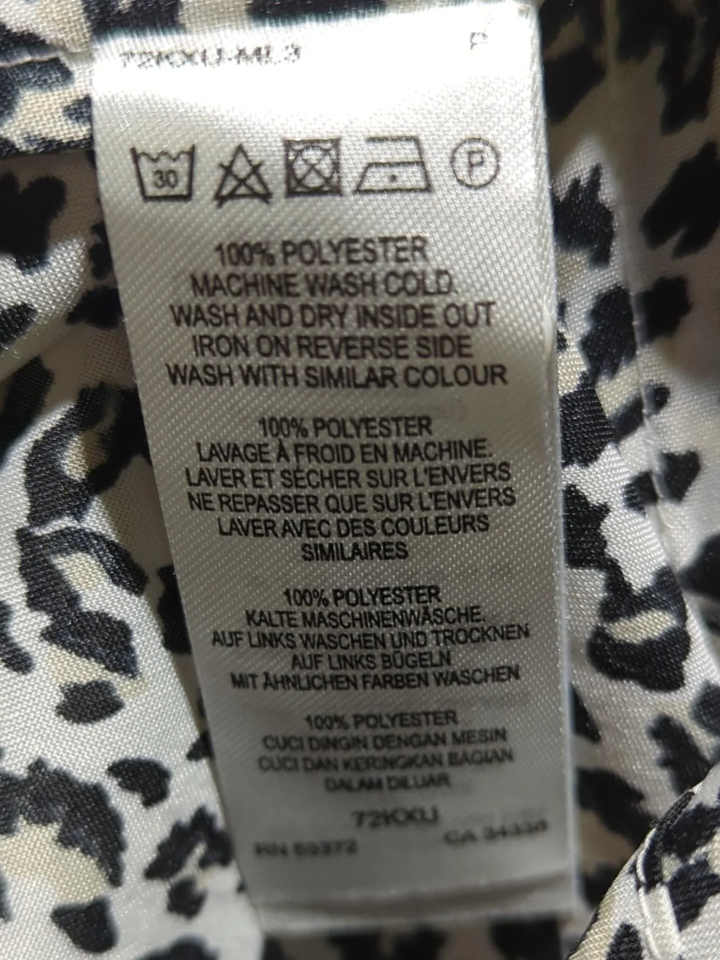 French Connection Women's Shirt UK 12 Multi 100% Polyester Basic - Image 6