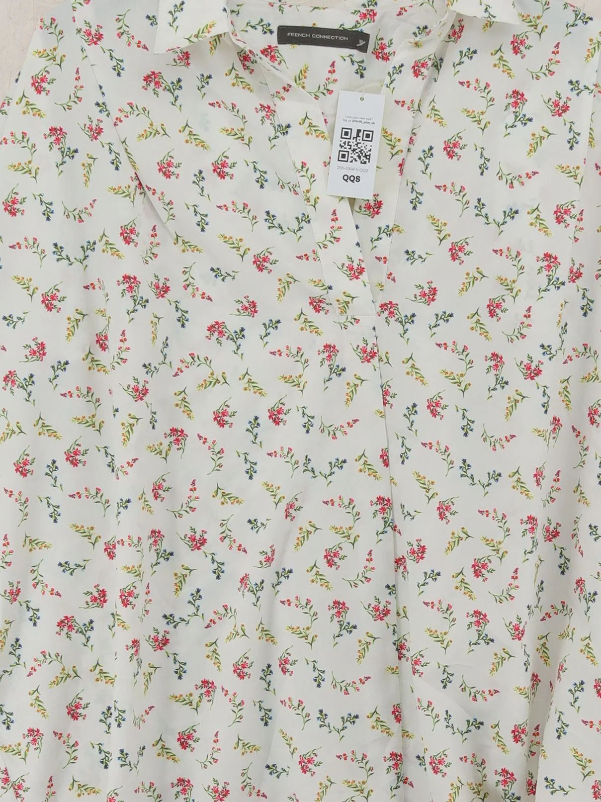 French Connection Women's Shirt UK 16 White 100% Polyester Basic - Image 3