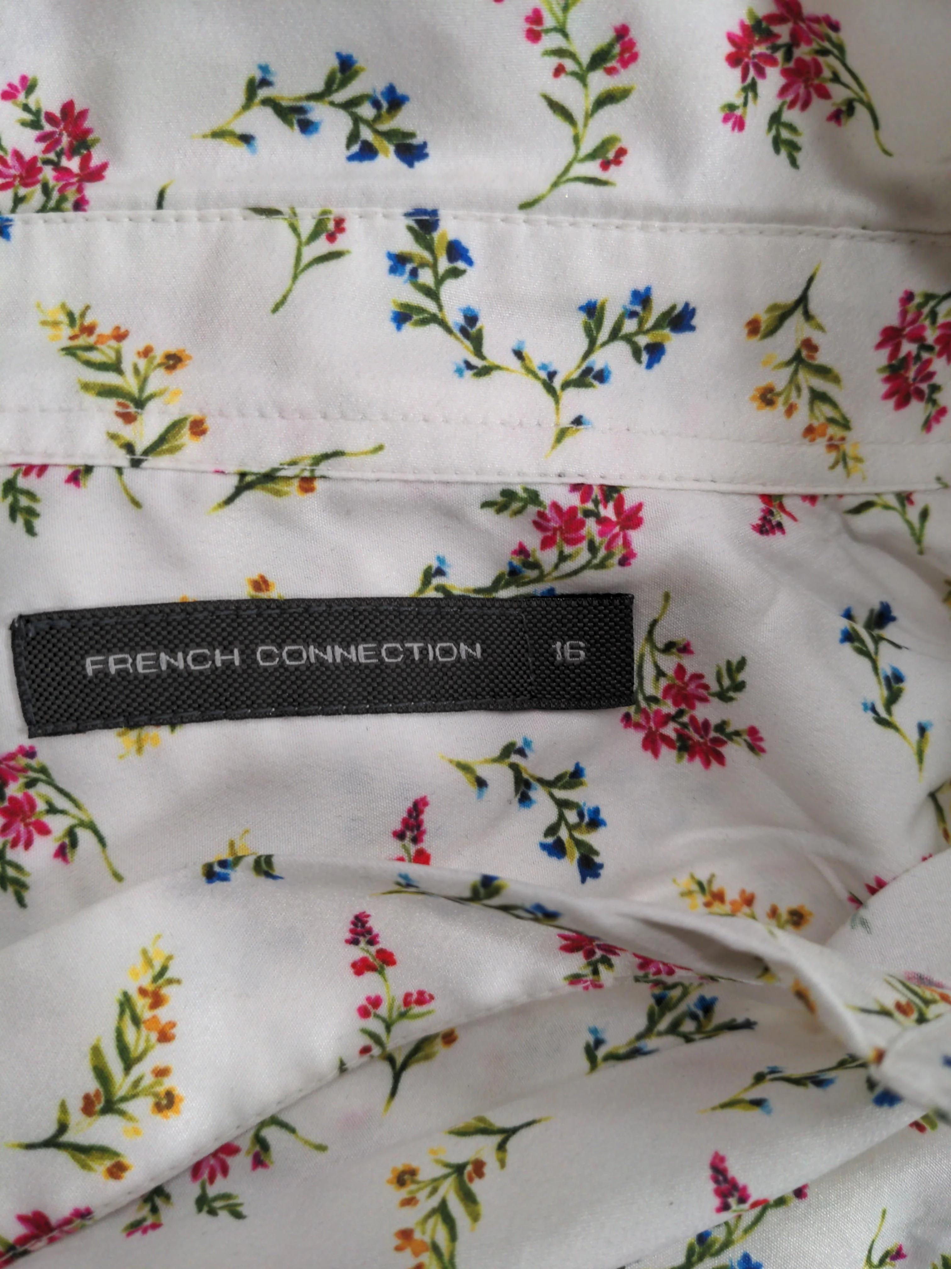 French Connection Women's Shirt UK 16 White 100% Polyester Basic - Image 5
