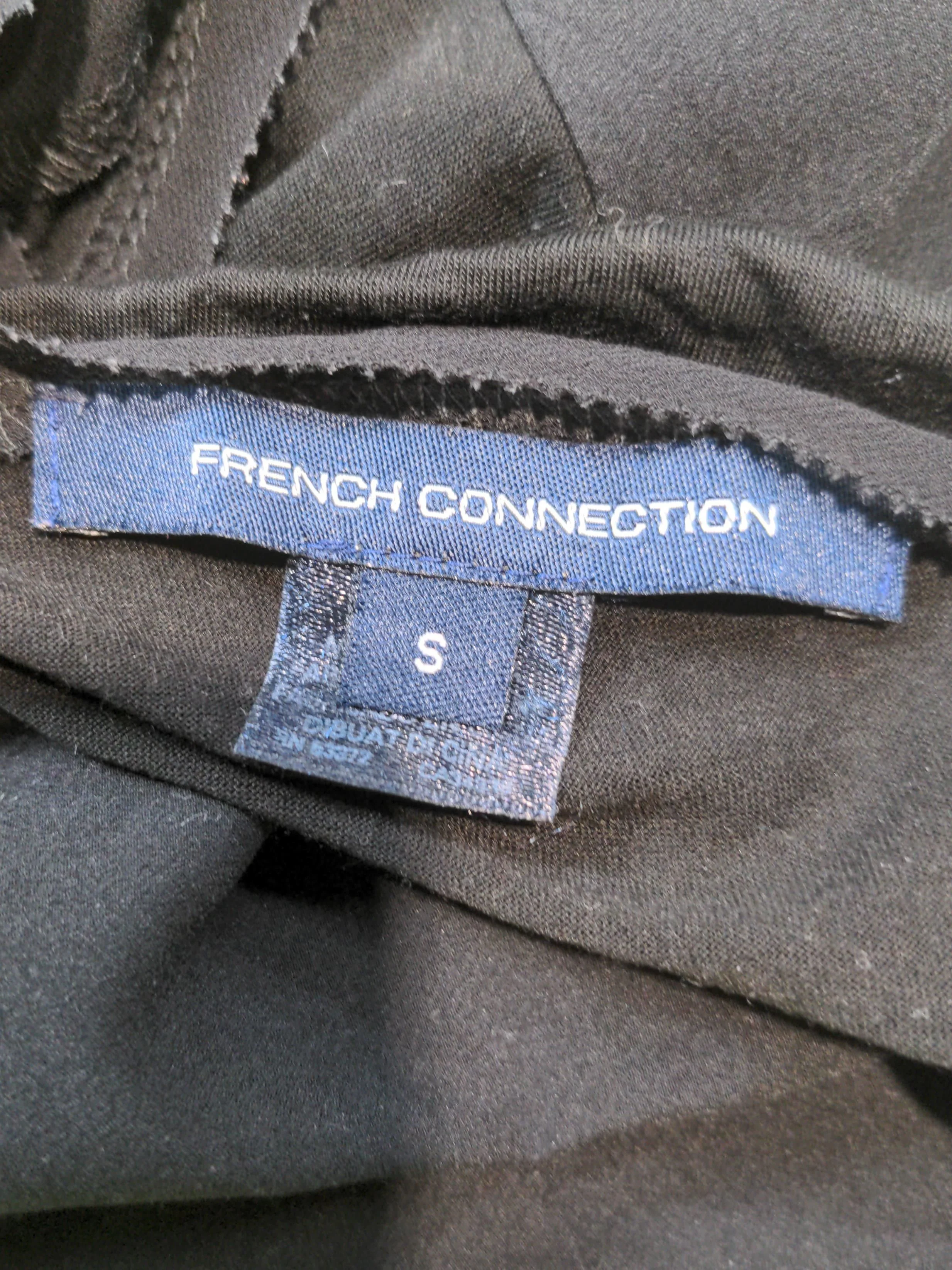 French Connection Women's T-Shirt S Black 100% Other Sleeveless Round Neck Basic - Image 5