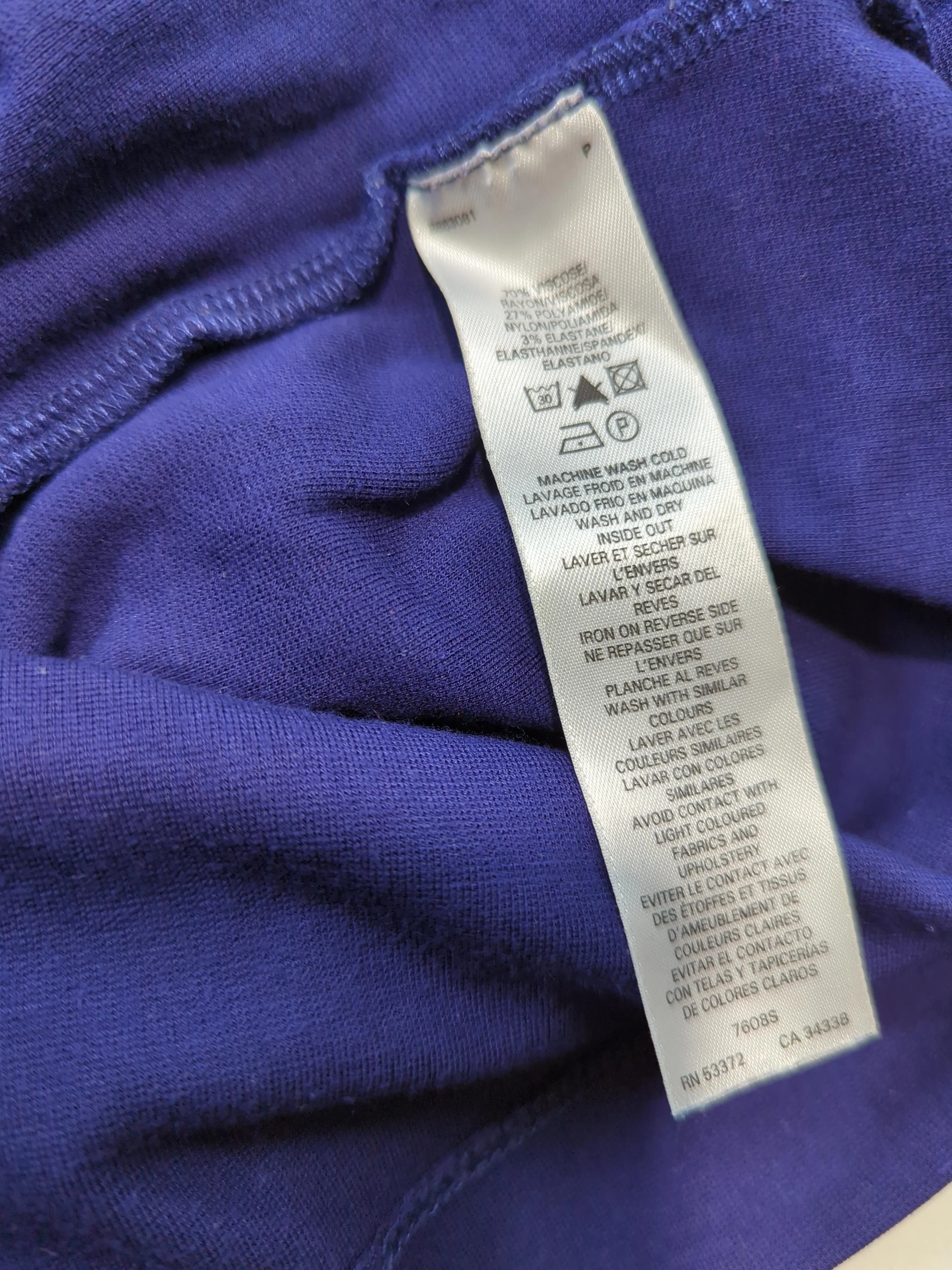 French Connection Women's T-Shirt XL Blue Viscose with Elastane Basic - Image 7