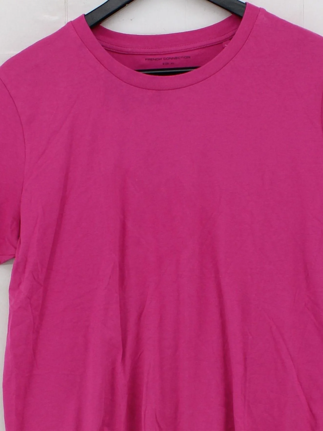 French Connection Women's T-Shirt XL Pink 100% Cotton Basic - Image 3