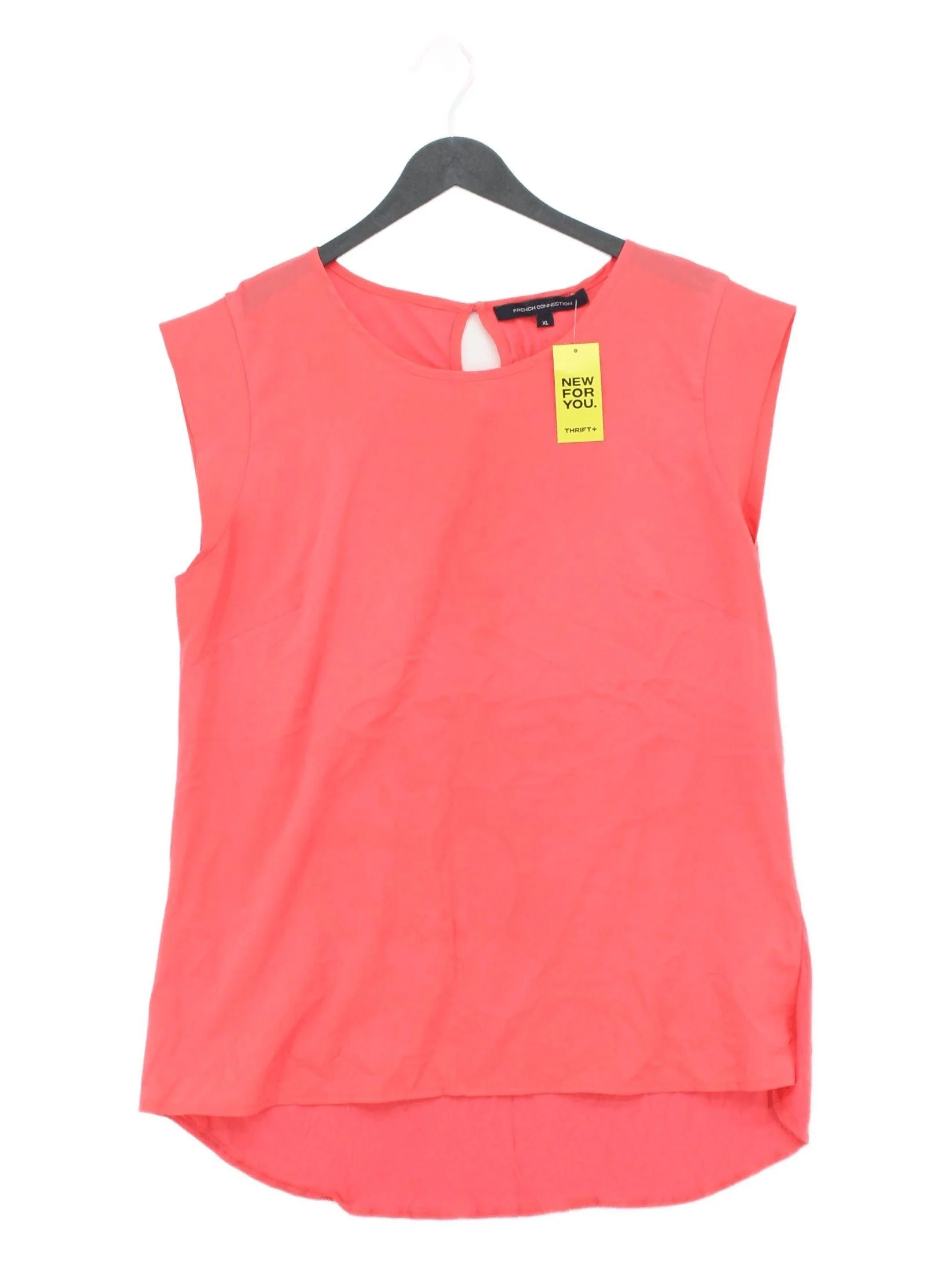 French Connection Women's T-Shirt XL Pink Polyester with Lyocell Modal Basic