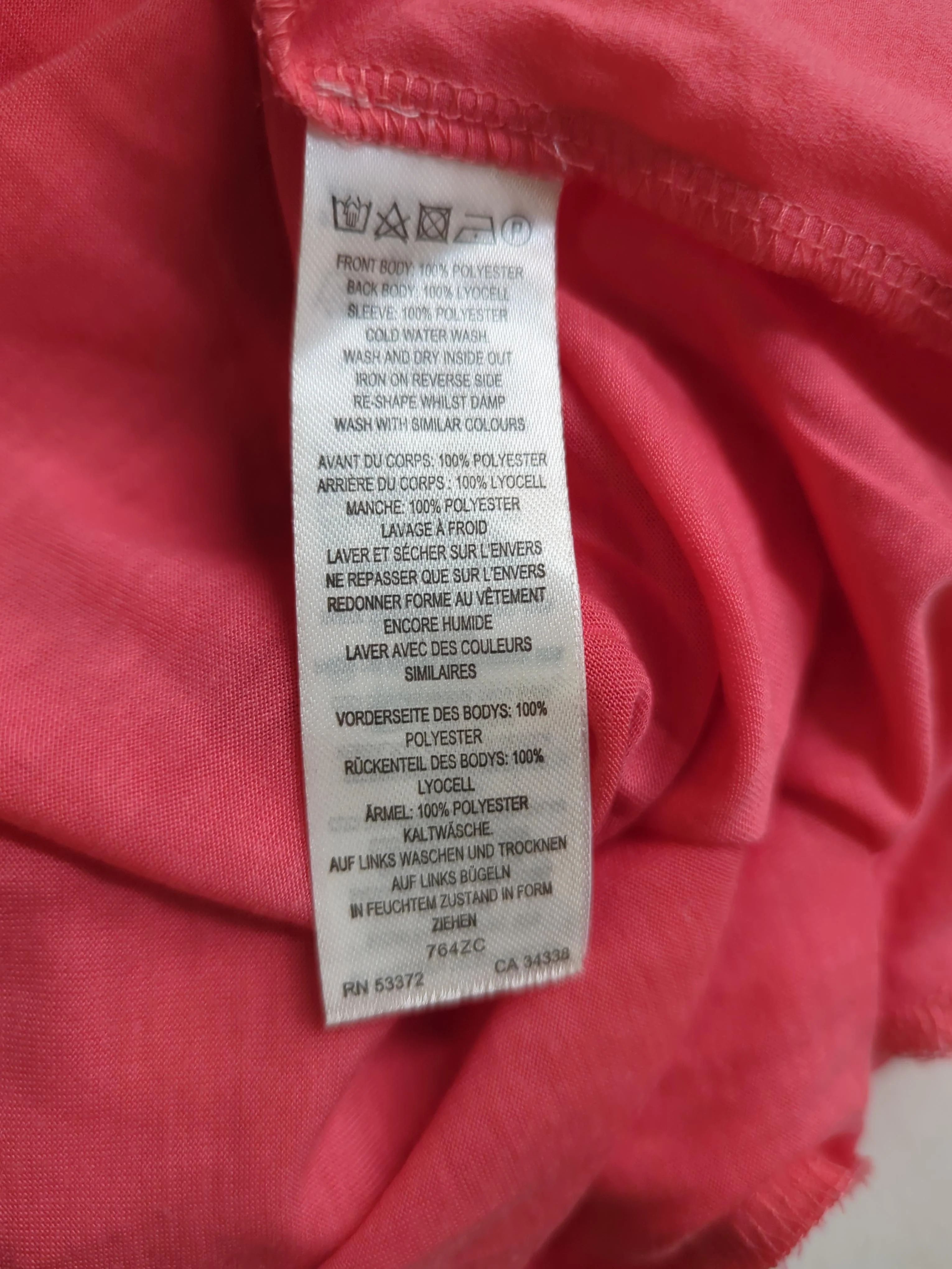 French Connection Women's T-Shirt XL Pink Polyester with Lyocell Modal Basic - Image 6