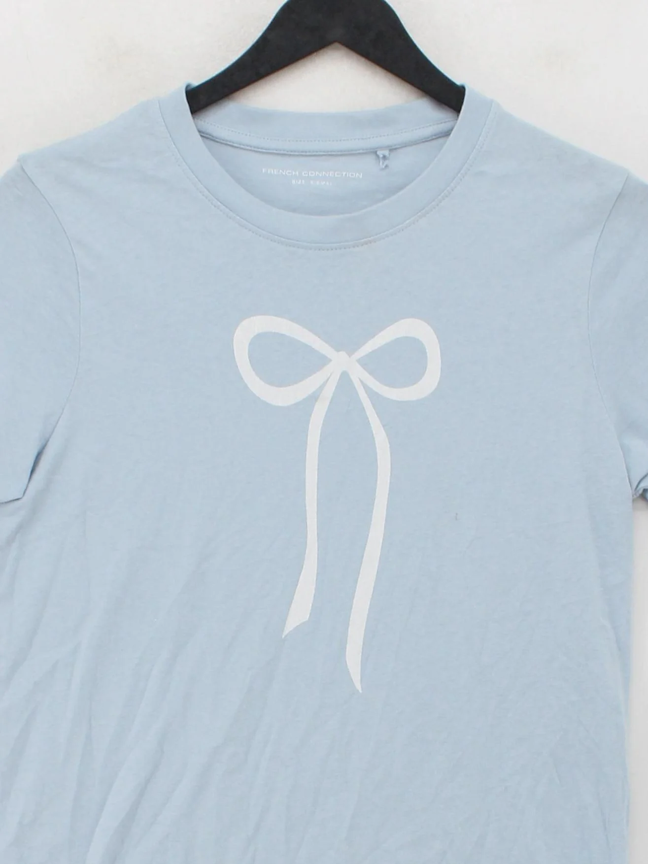 French Connection Women's T-Shirt XS Blue 100% Cotton Basic - Image 3