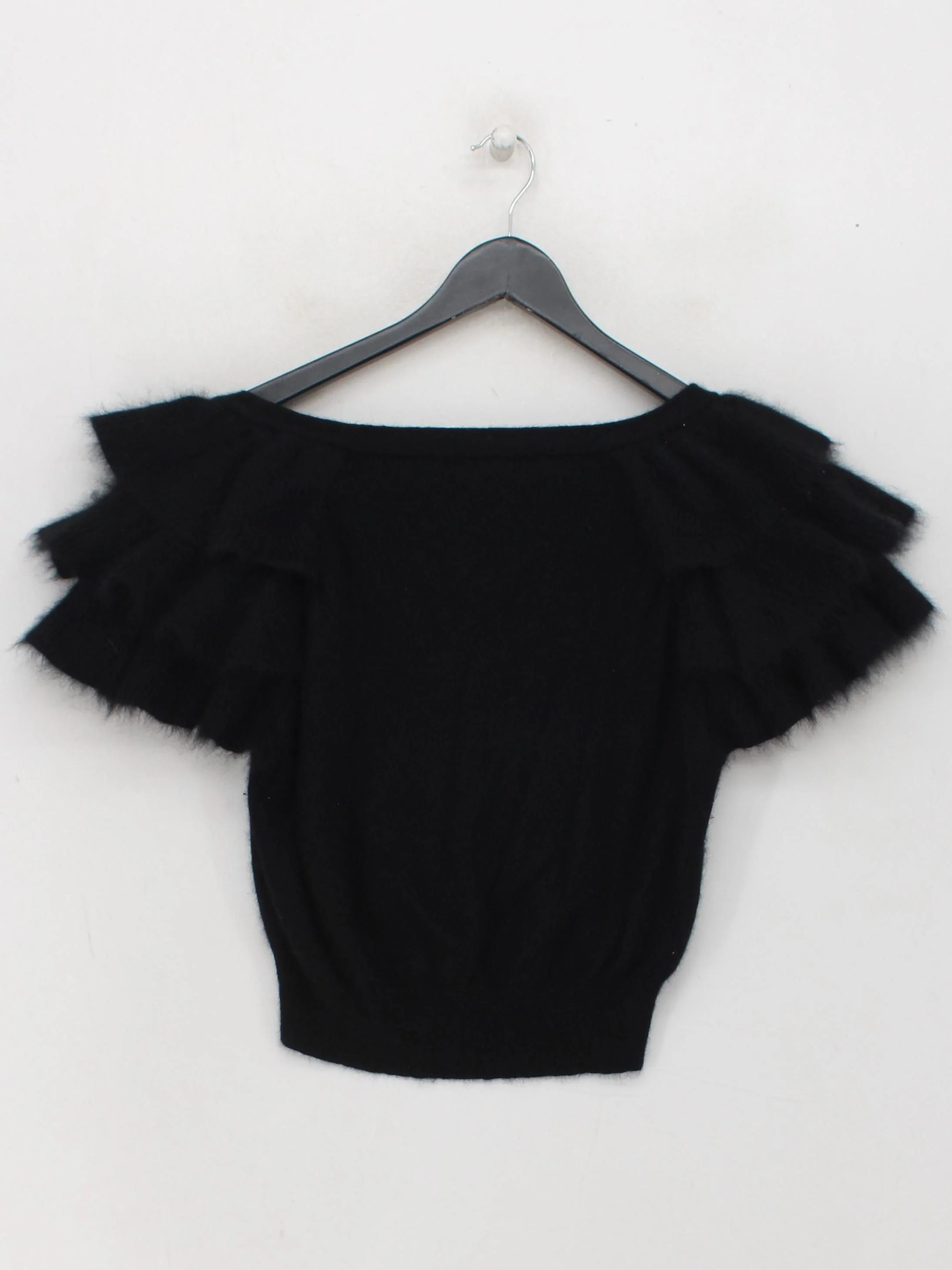 French Connection Women's Top L Black Angora with Polyamide Basic - Image 2