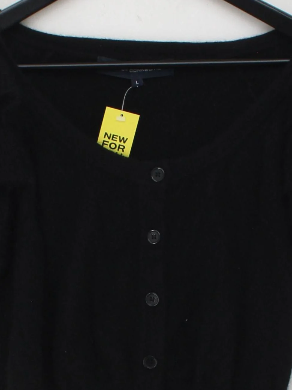 French Connection Women's Top L Black Angora with Polyamide Basic - Image 3