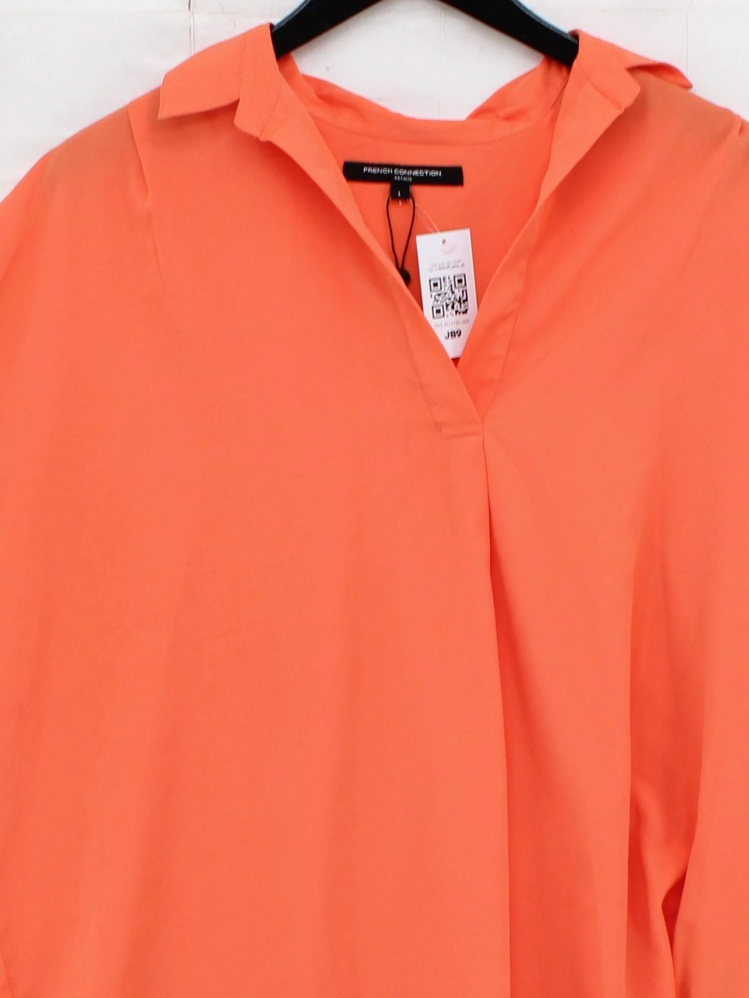 French Connection Women's Top L Orange 100% Polyester Basic - Image 3