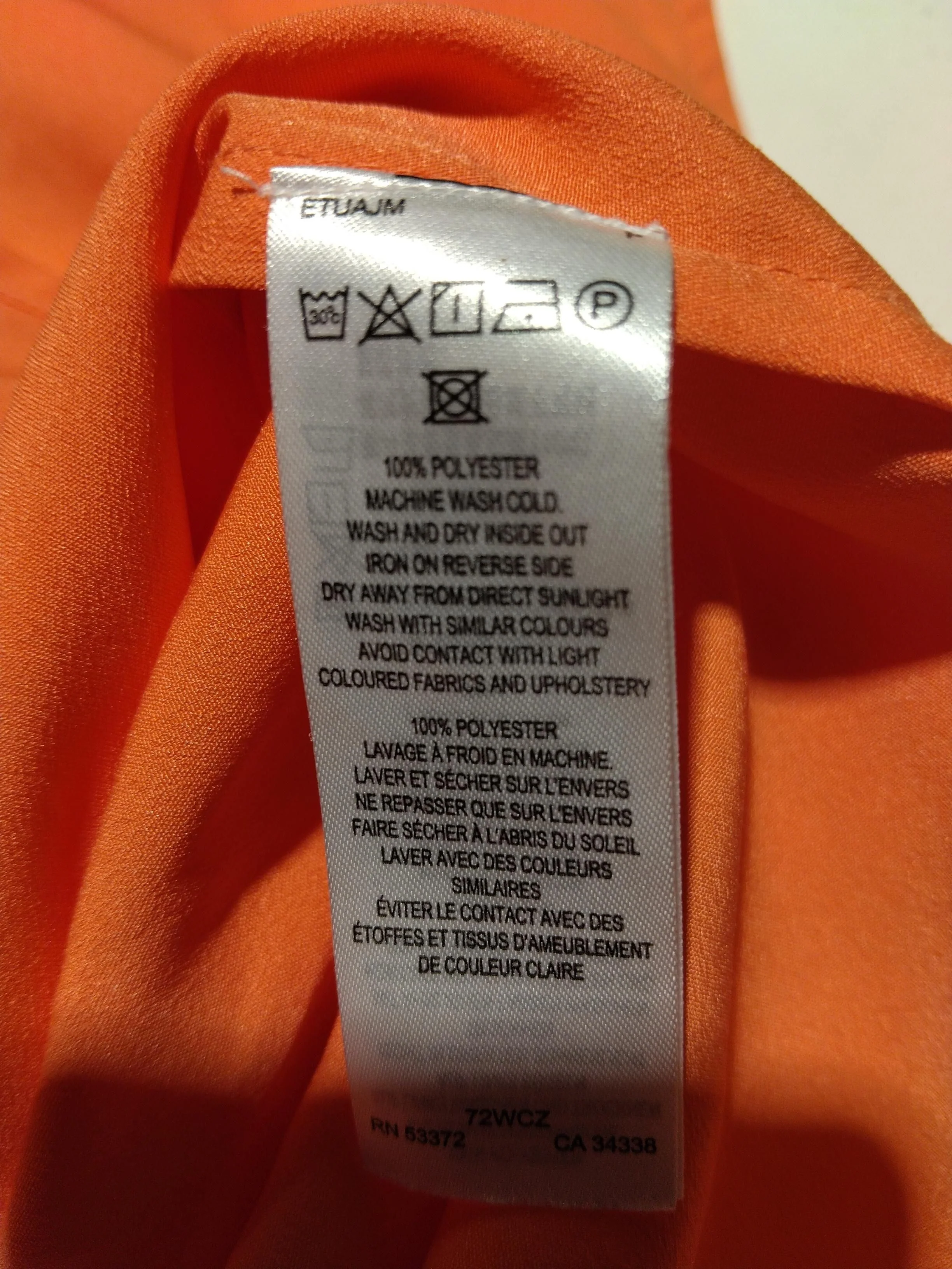 French Connection Women's Top L Orange 100% Polyester Basic - Image 6