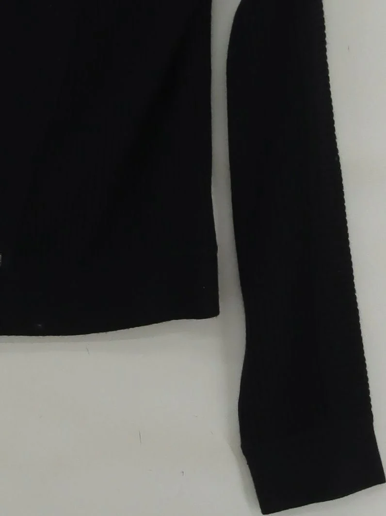 French Connection Women's Top M Black 100% Other Long Sleeve Round Neck Basic - Image 4