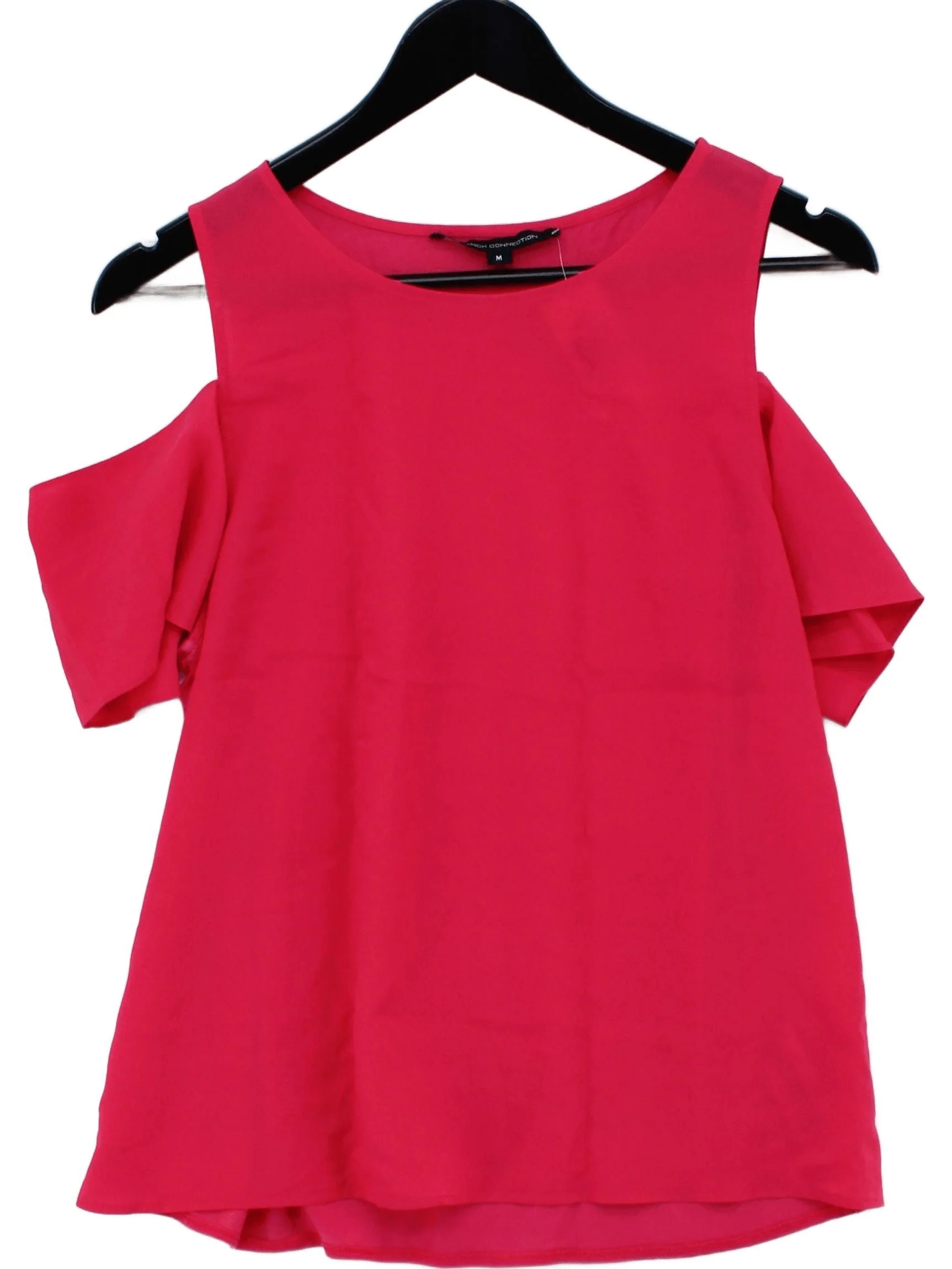 French Connection Women's Top M Pink Polyester with Lyocell Modal Basic