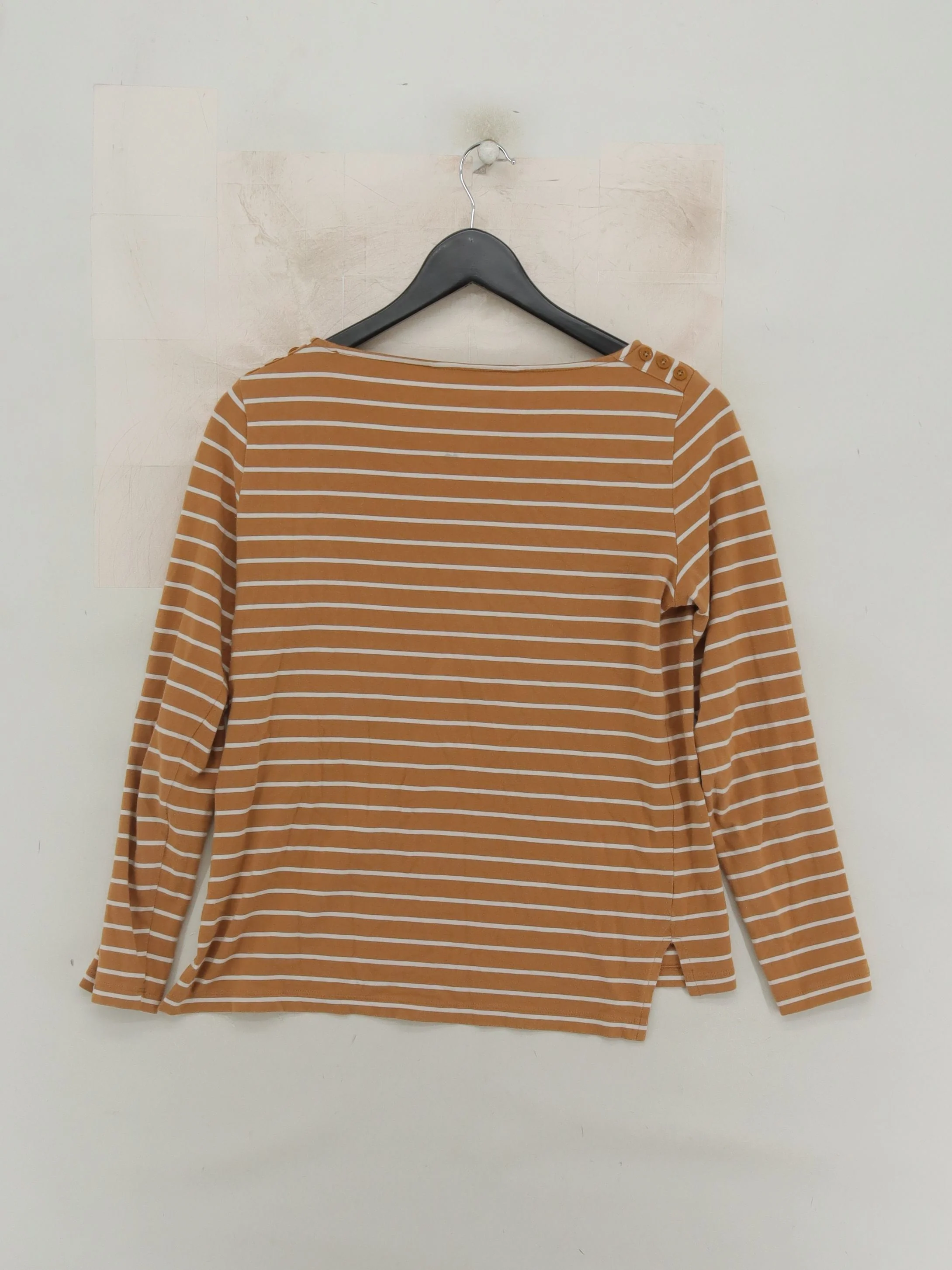 French Connection Women's Top M Tan Cotton with Elastane Basic - Image 2