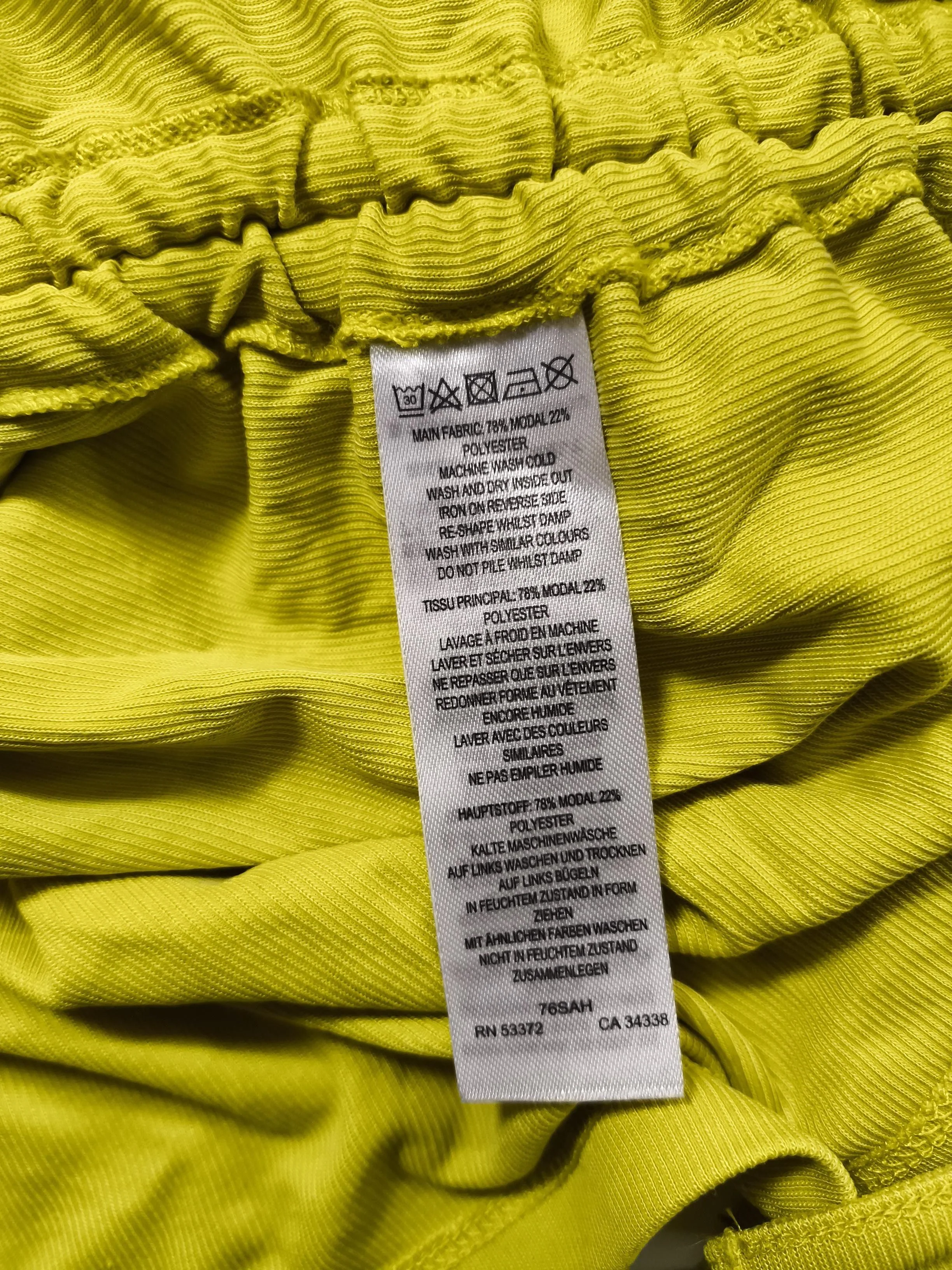 French Connection Women's Top M Yellow Rayon with Polyester Basic - Image 6