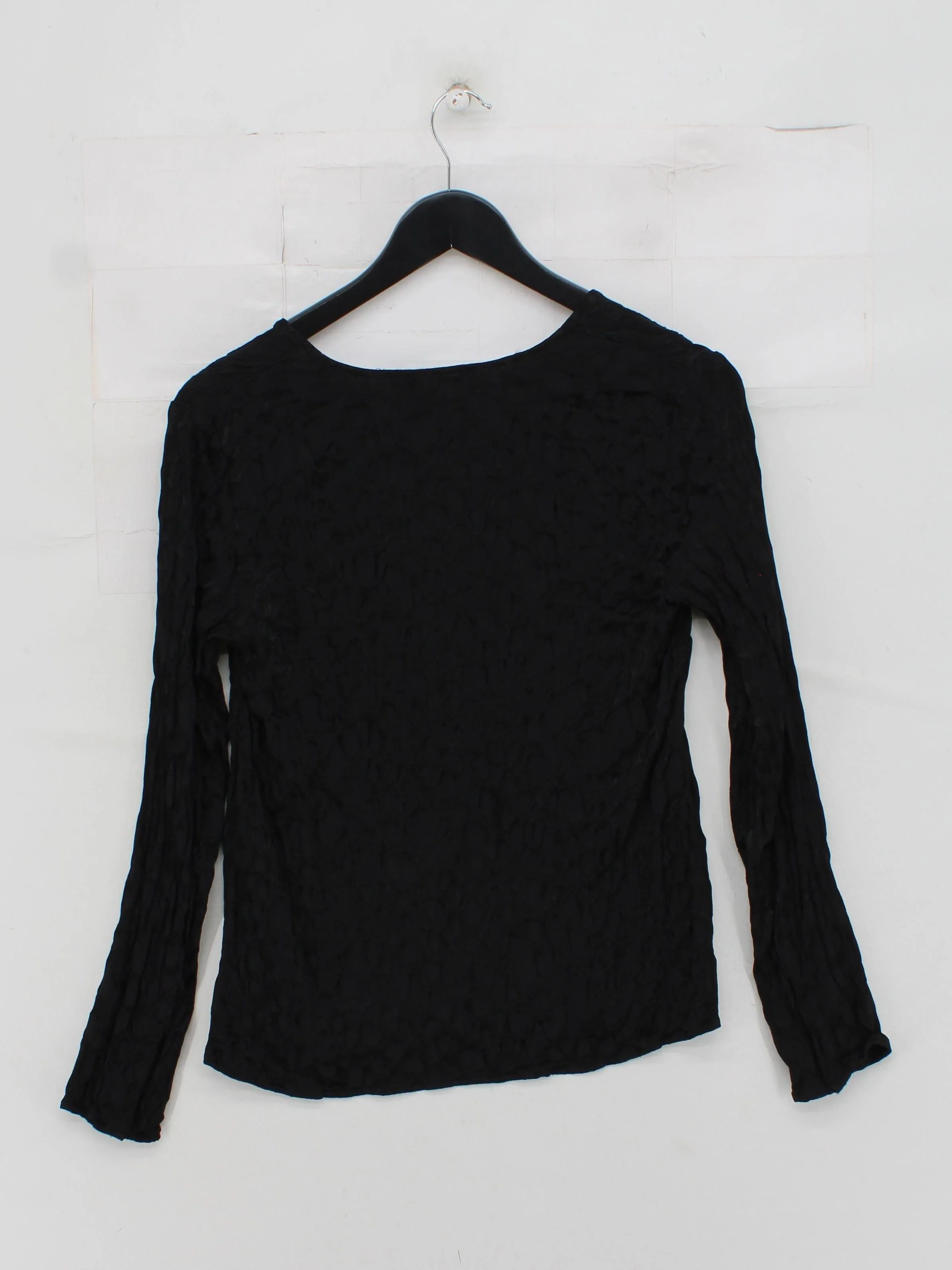 French Connection Women's Top S Black 100% Viscose Long Sleeve V-Neck Jersey - Image 2