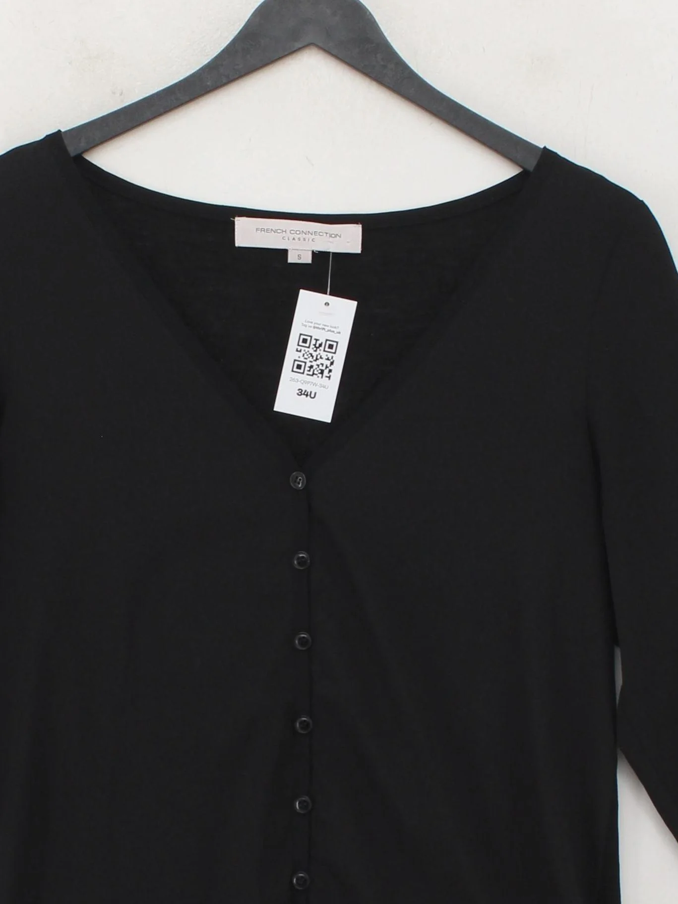 French Connection Women's Top S Black Polyester with Lyocell Modal Basic - Image 3