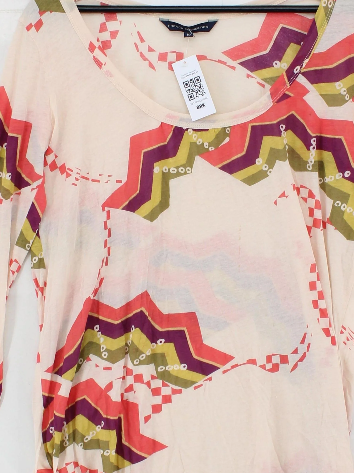 French Connection Women's Top S Multi 100% Cotton Basic - Image 3