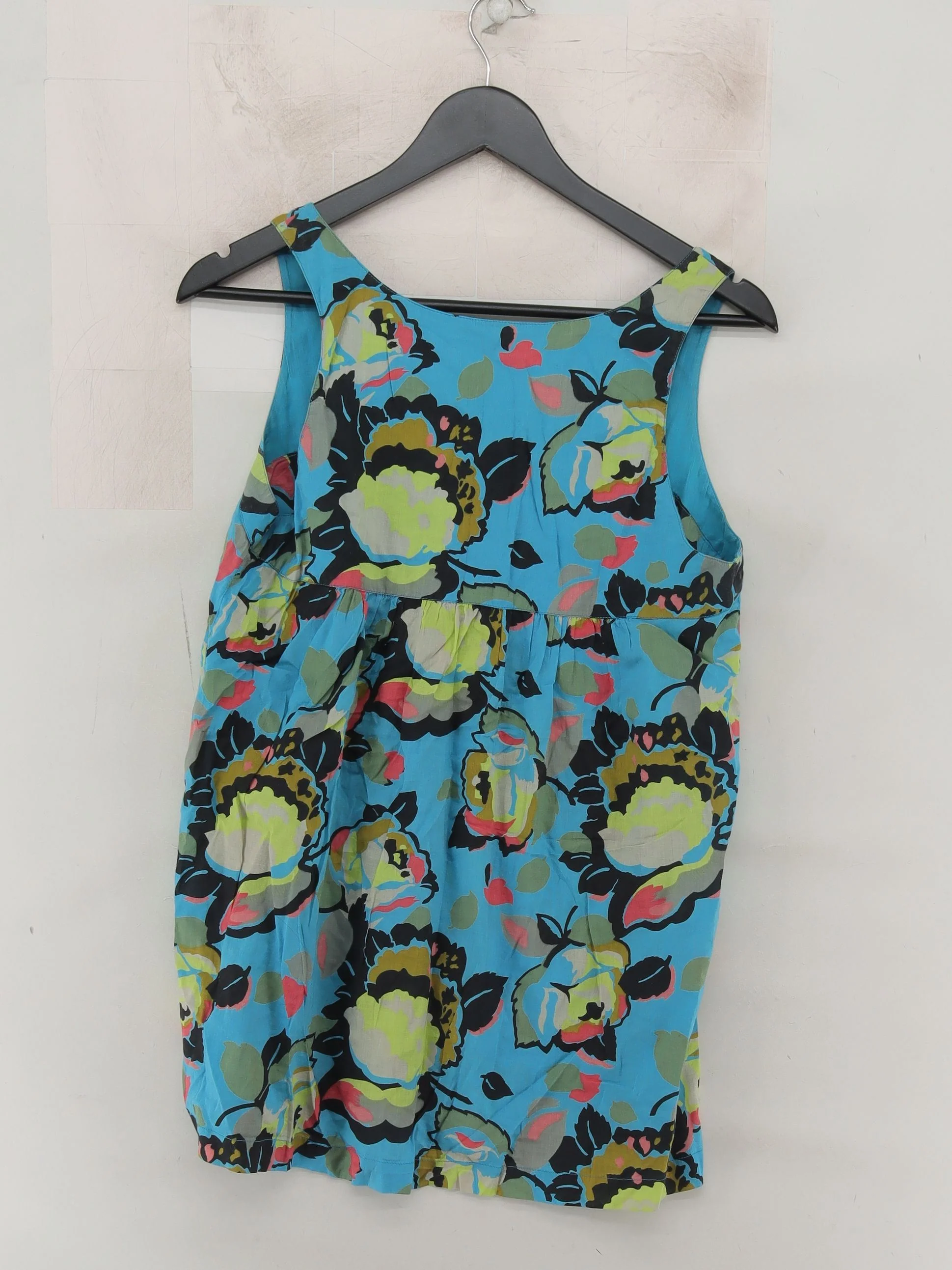 French Connection Women's Top UK 12 Blue 100% Cotton Basic - Image 2