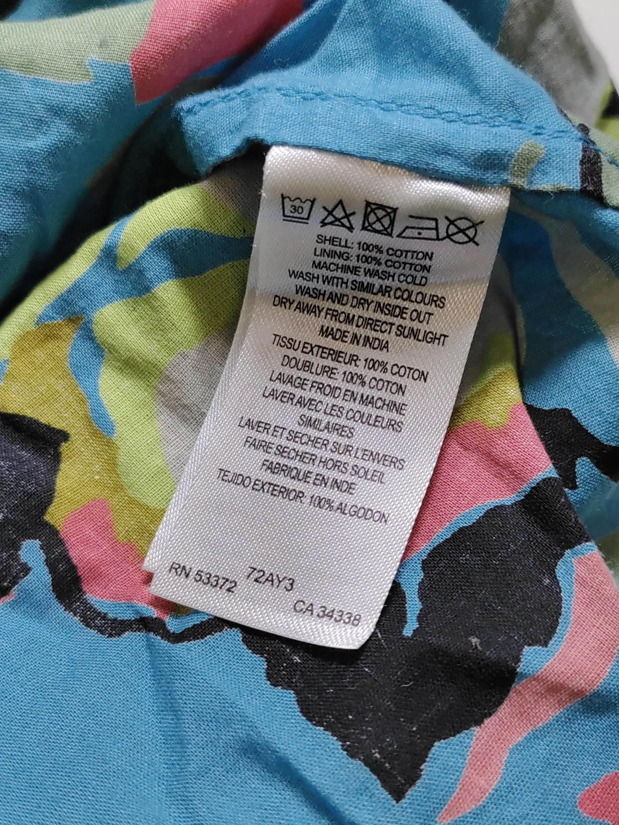 French Connection Women's Top UK 12 Blue 100% Cotton Basic - Image 6