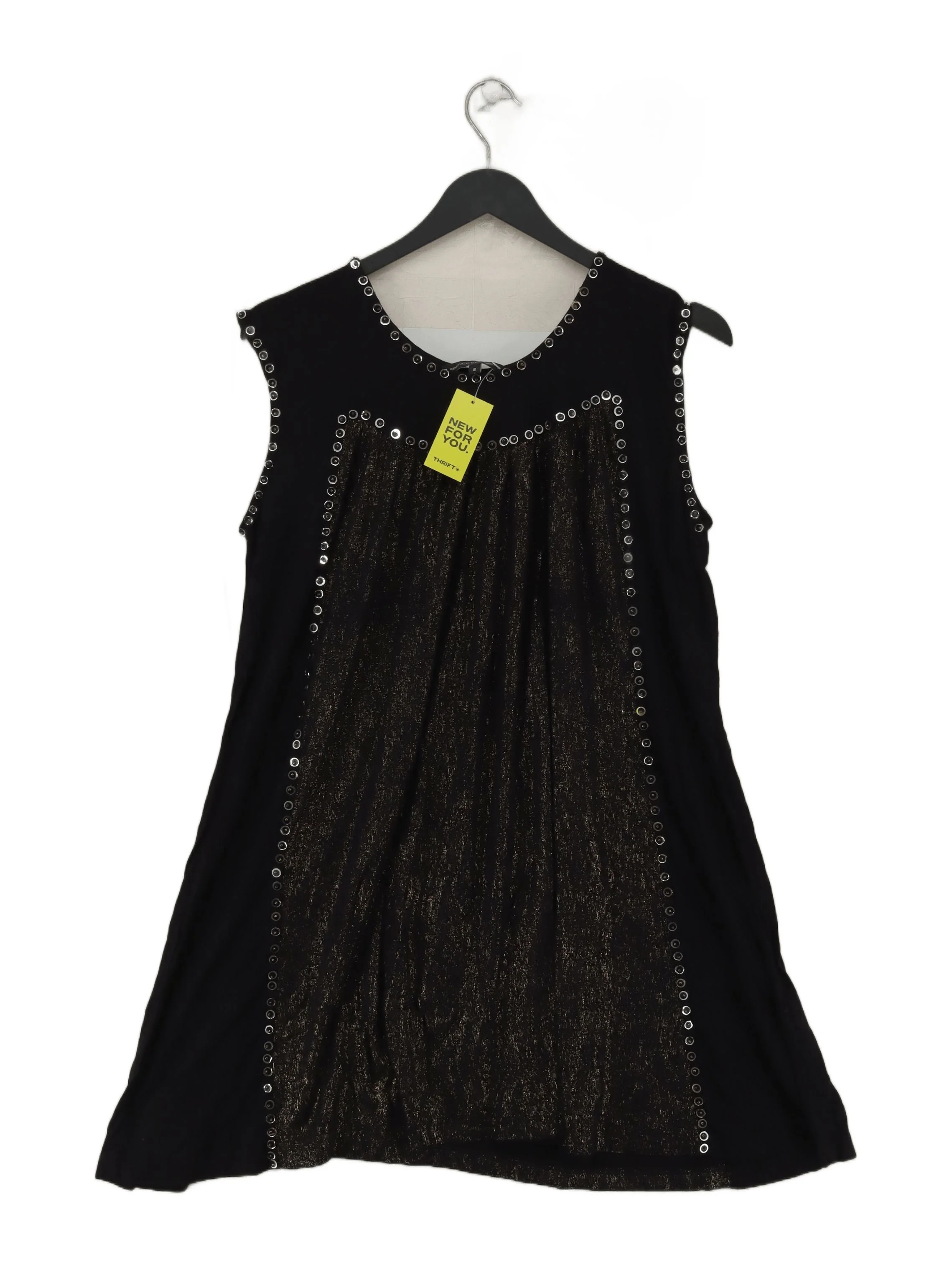 French Connection Women's Top UK 8 Black 100% Viscose Basic