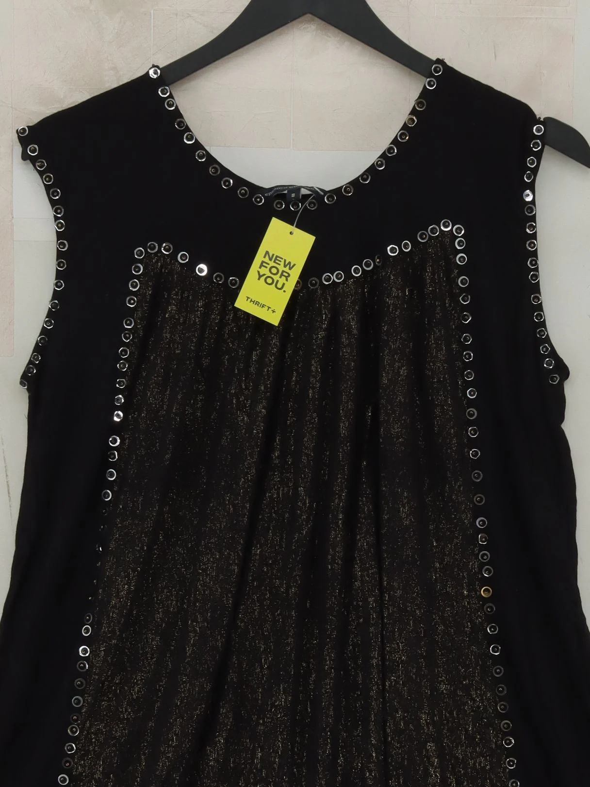 French Connection Women's Top UK 8 Black 100% Viscose Basic - Image 3