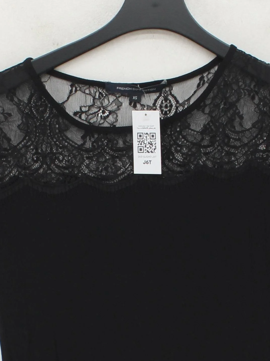 French Connection Women's Top XS Black Viscose with Polyamide Basic - Image 3