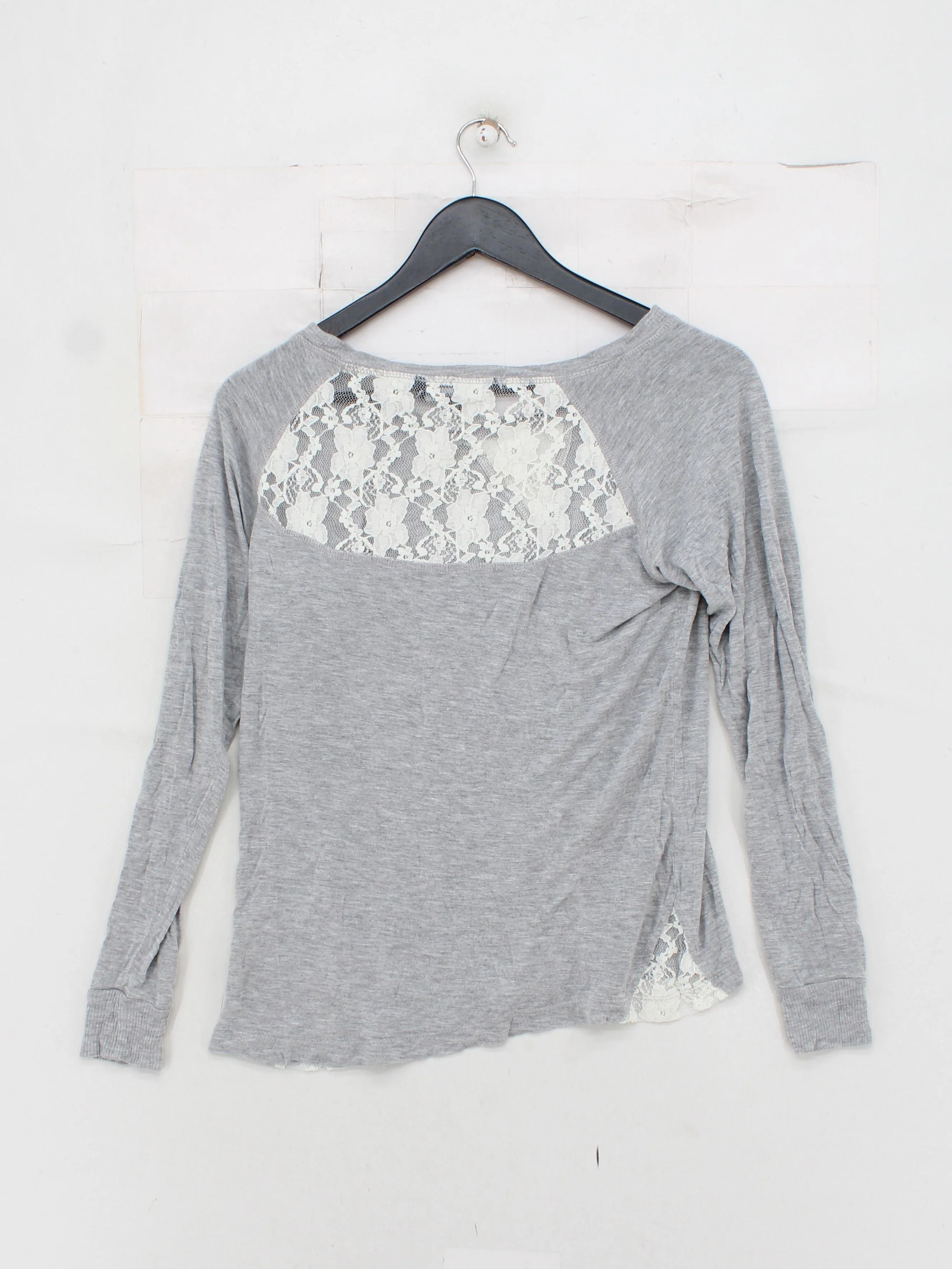 French Connection Women's Top XS Grey Viscose with Cotton, Polyester Basic - Image 2