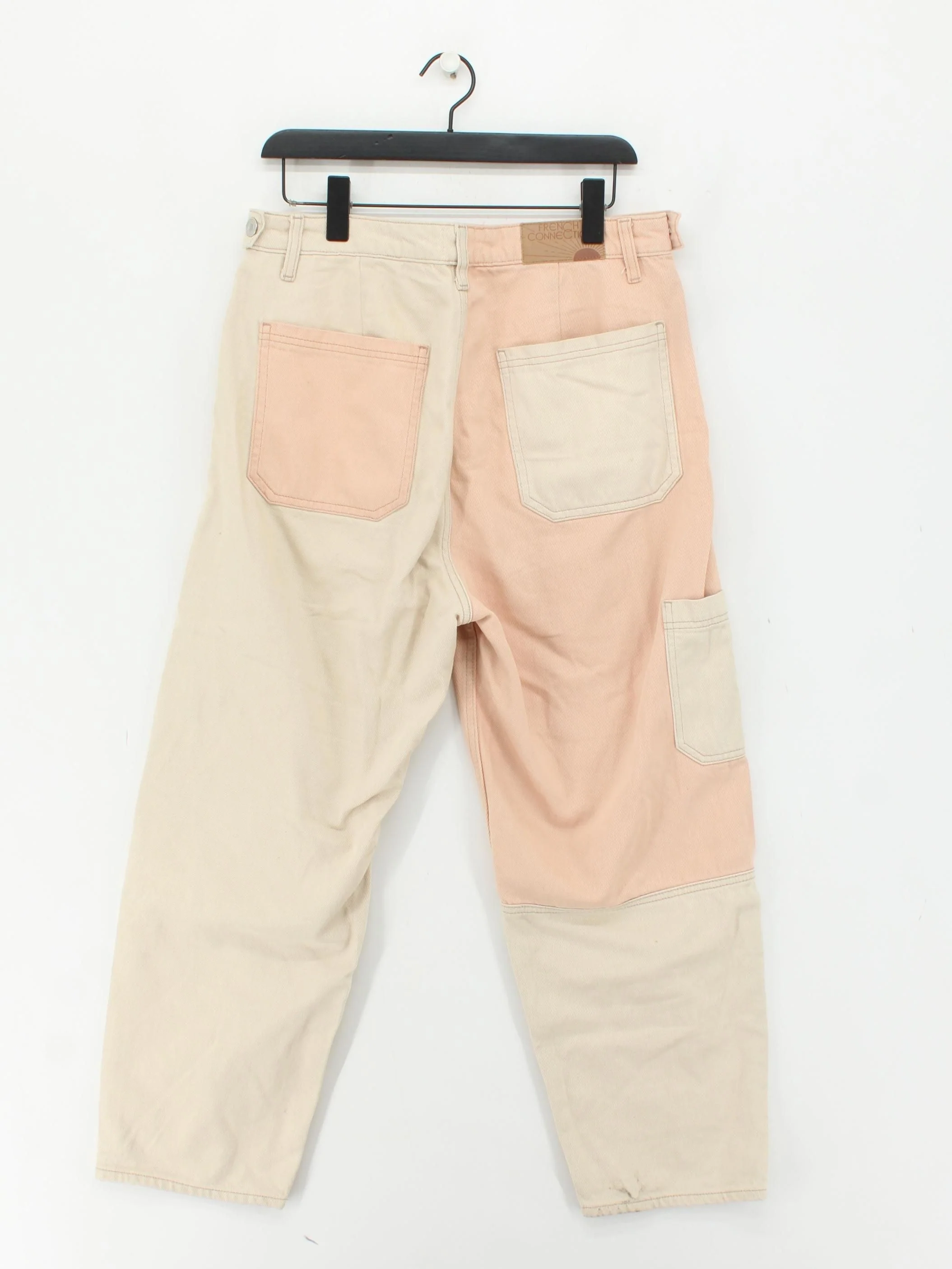 French Connection Women's Trousers M Cream 100% Cotton Tapered Chino - Image 2