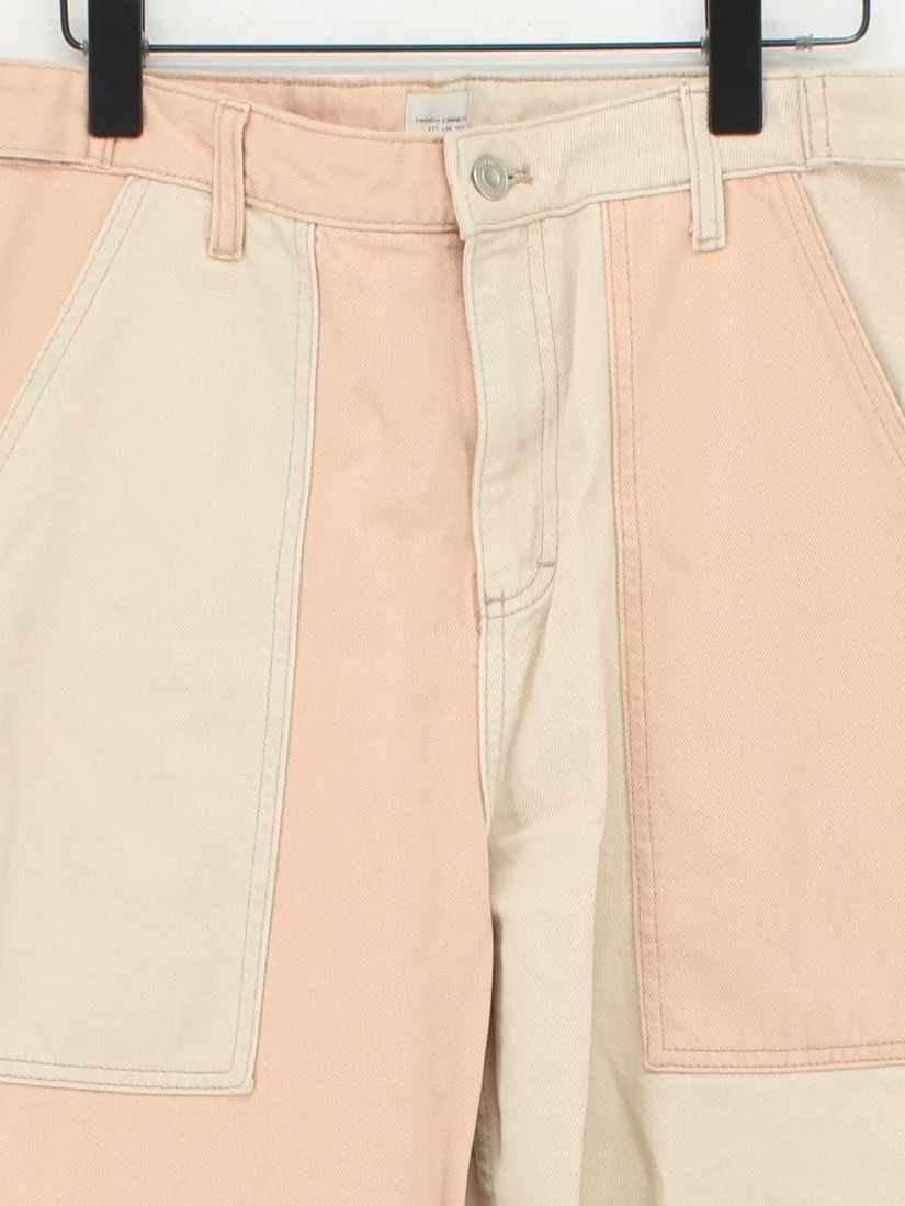 French Connection Women's Trousers M Cream 100% Cotton Tapered Chino - Image 3