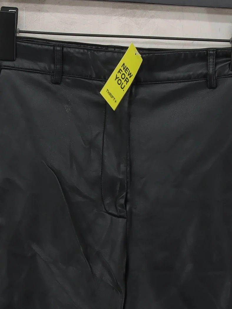 French Connection Women's Trousers S Black 100% Viscose Straight Cropped - Image 3
