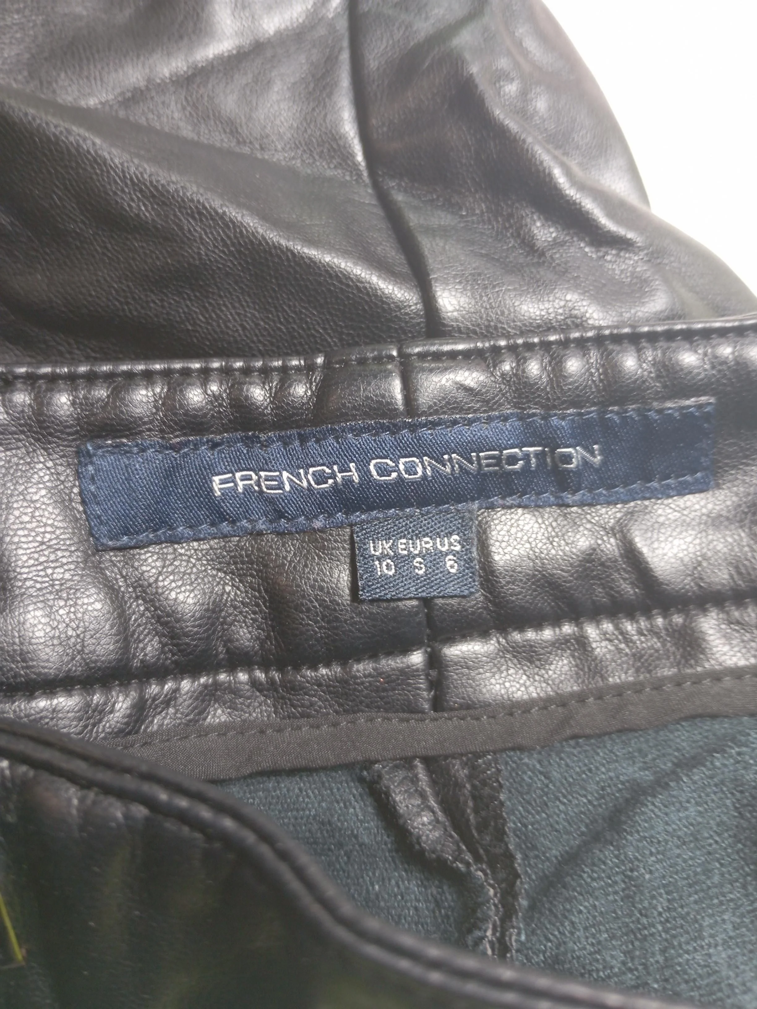 French Connection Women's Trousers S Black 100% Viscose Straight Cropped - Image 6