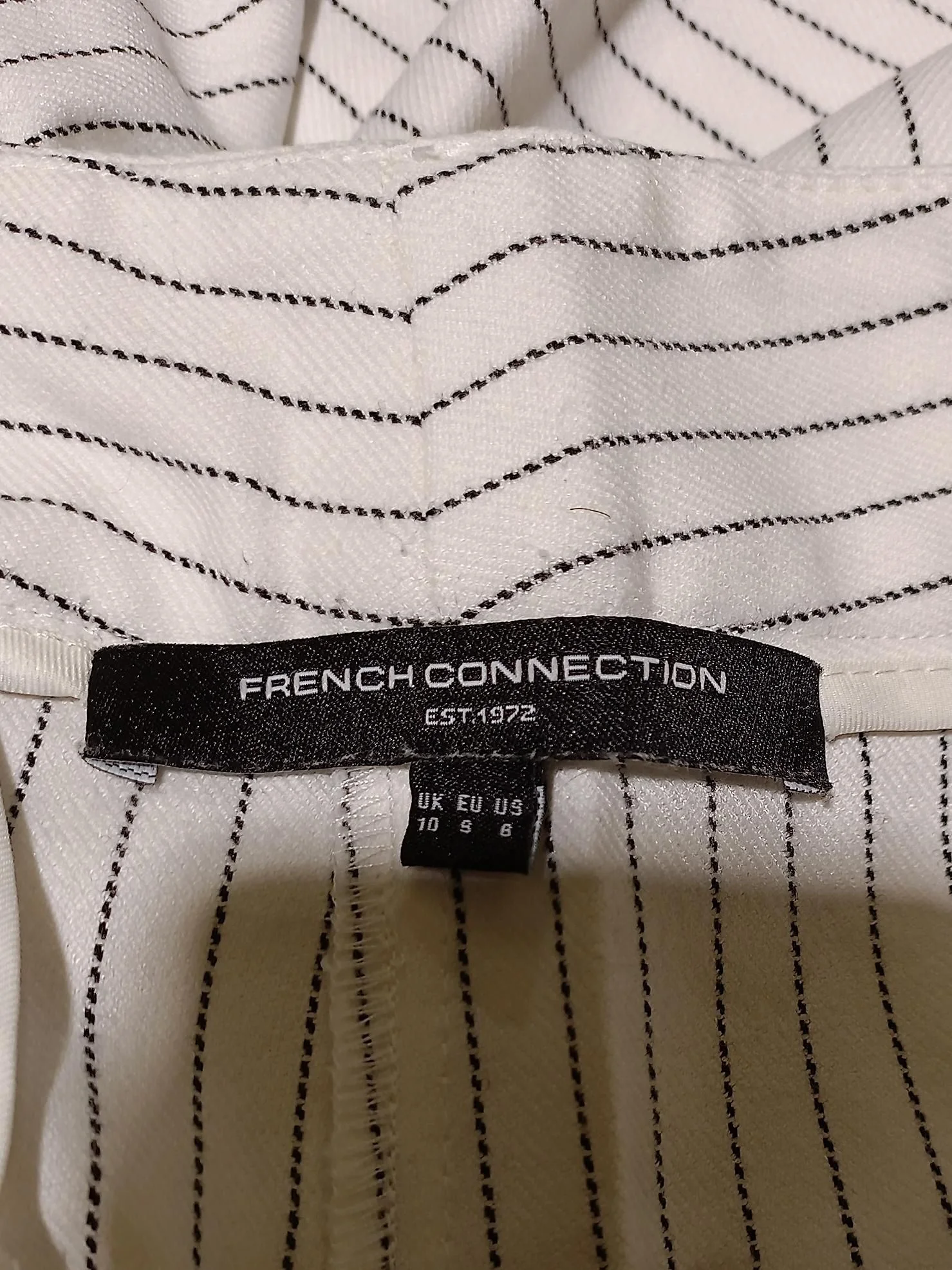 French Connection Women's Trousers UK 10 White Polyester - Image 5
