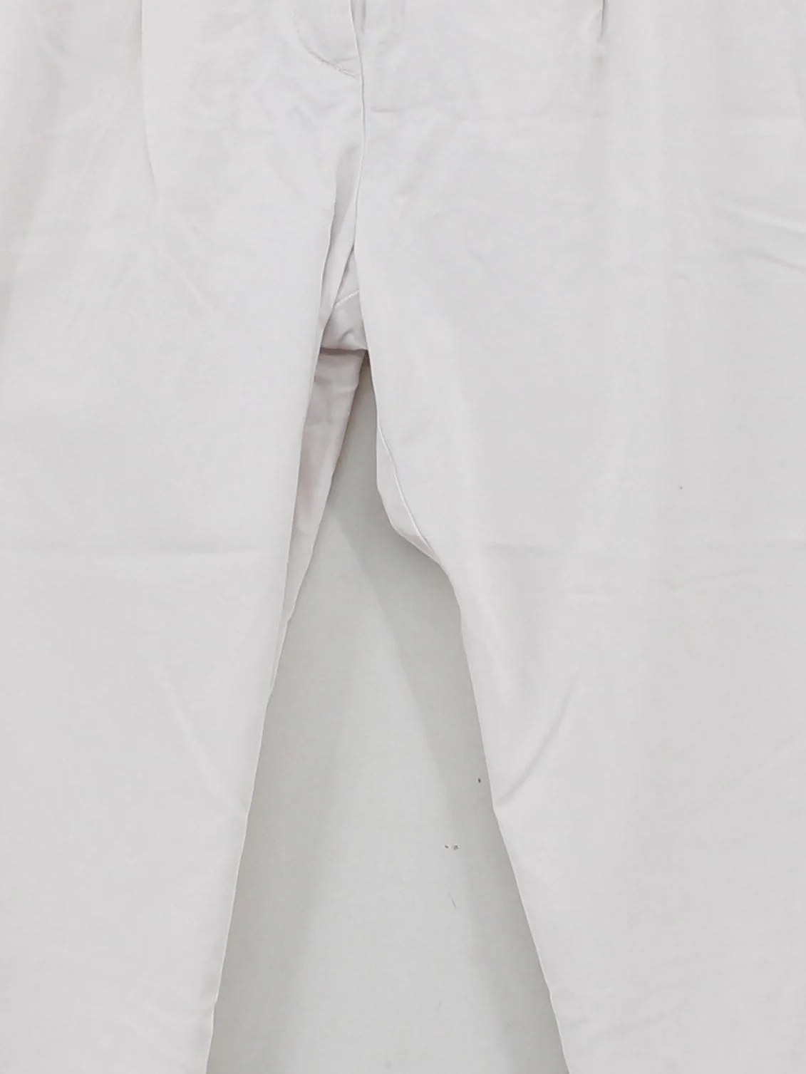 French Connection Women's Trousers UK 12 Cream 100% Cotton Tapered Capri - Image 3