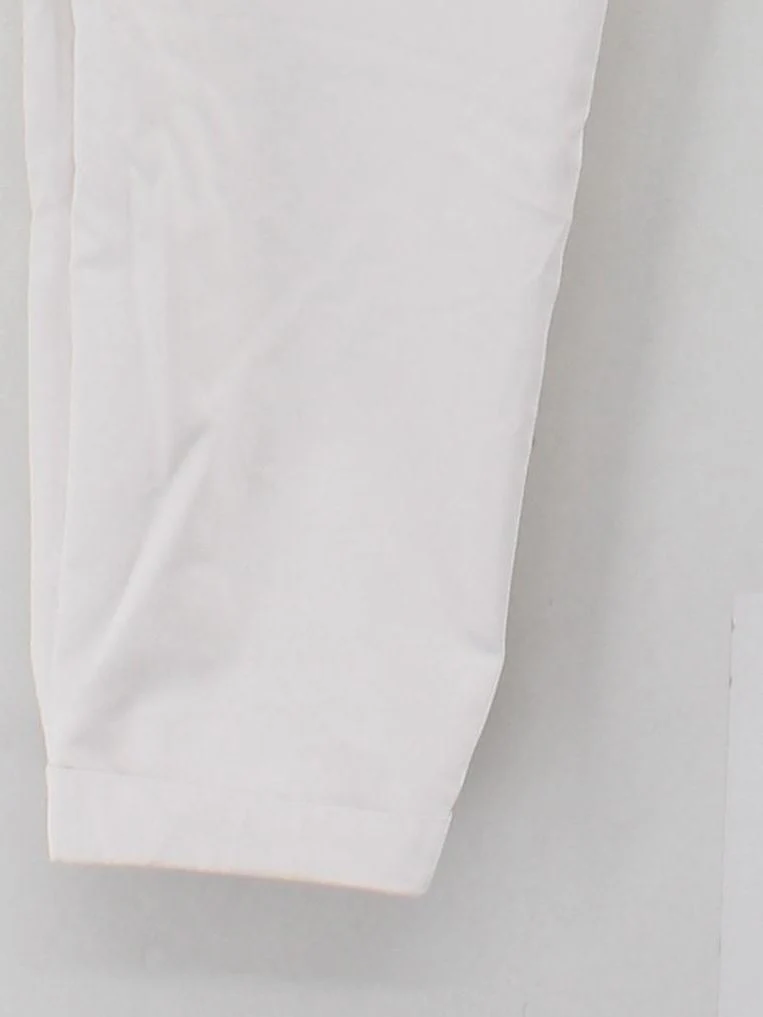 French Connection Women's Trousers UK 12 Cream 100% Cotton Tapered Capri - Image 4