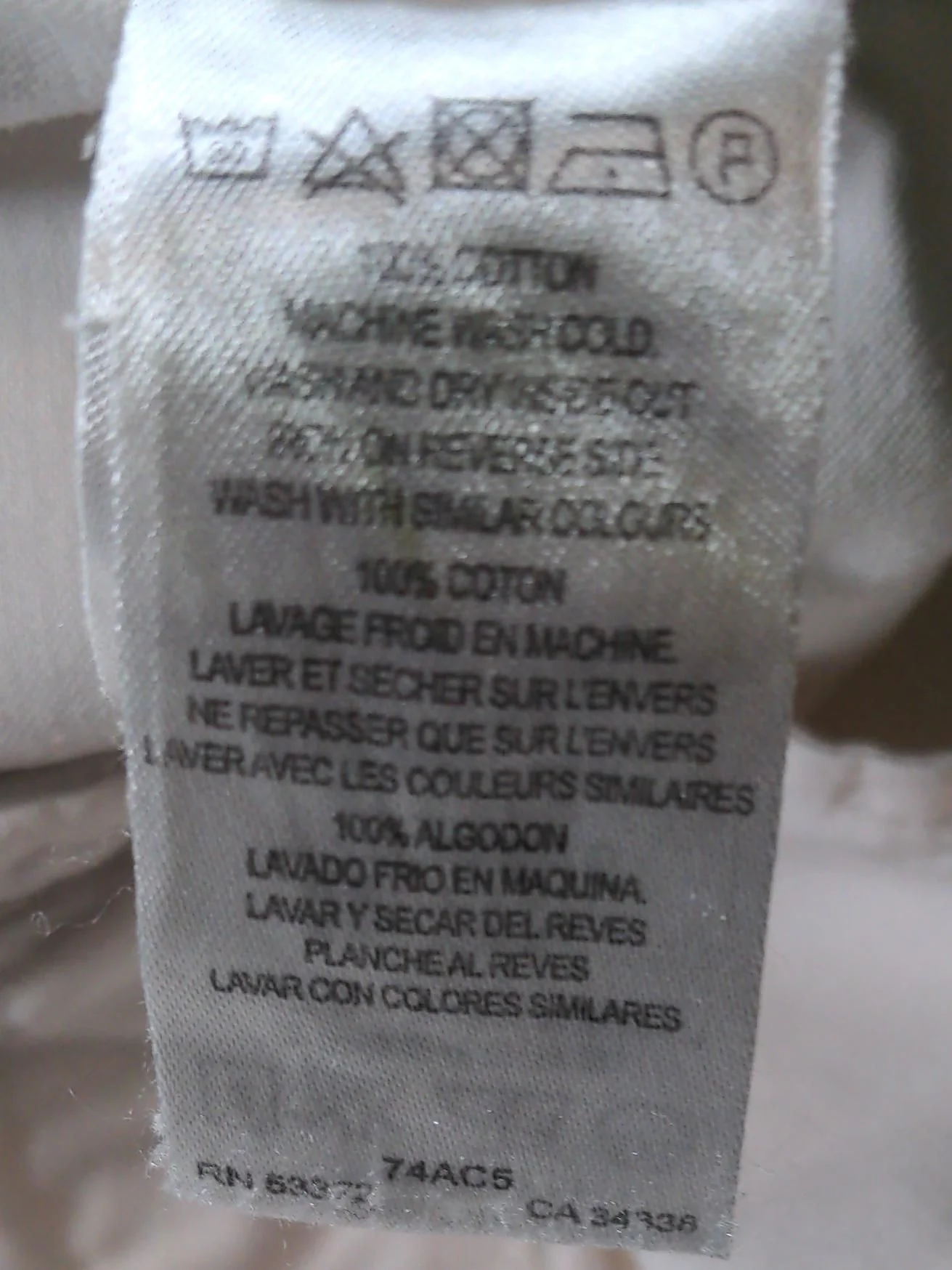 French Connection Women's Trousers UK 12 Cream 100% Cotton Tapered Capri - Image 6