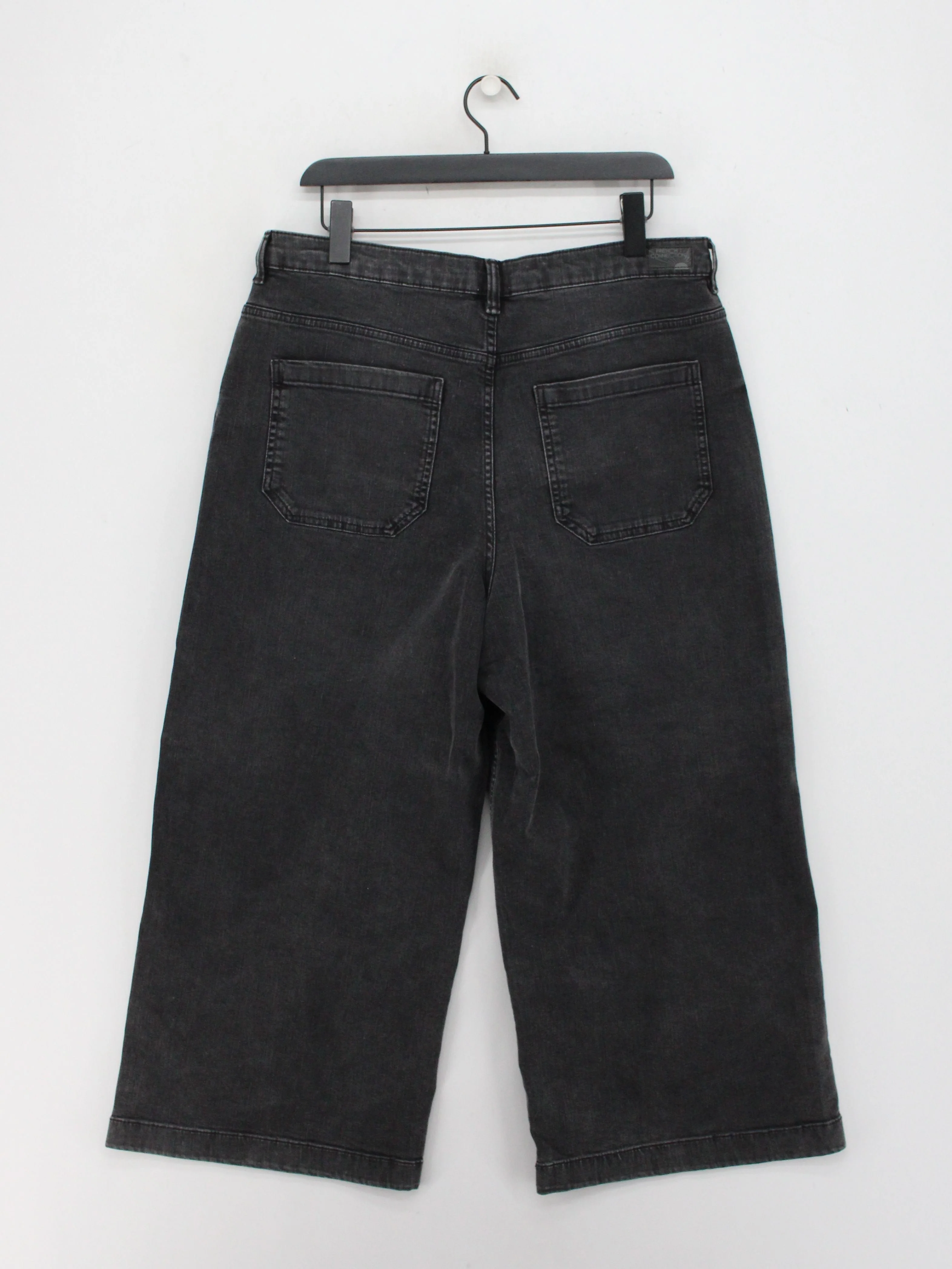 French Connection Women's Trousers UK 16 Grey Cotton with Elastane Cropped - Image 2