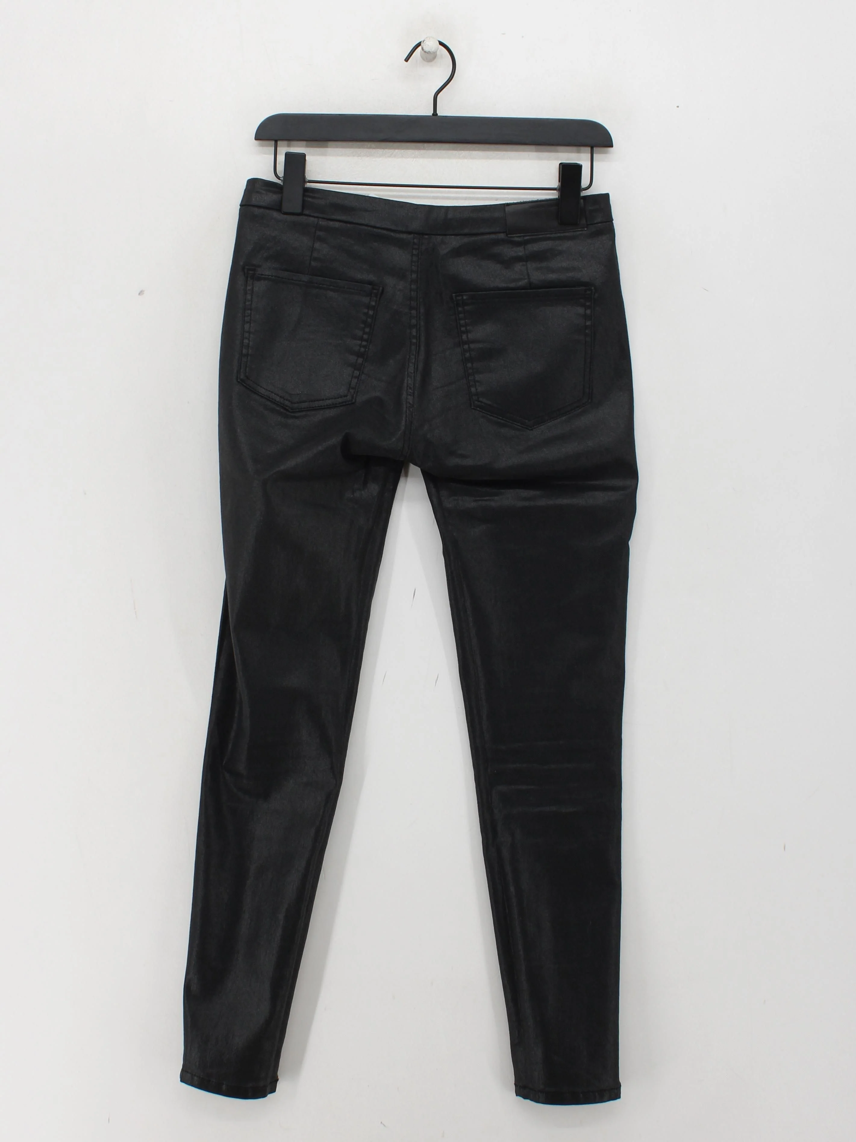 French Connection Women's Trousers UK 8 Black Cotton - Image 2