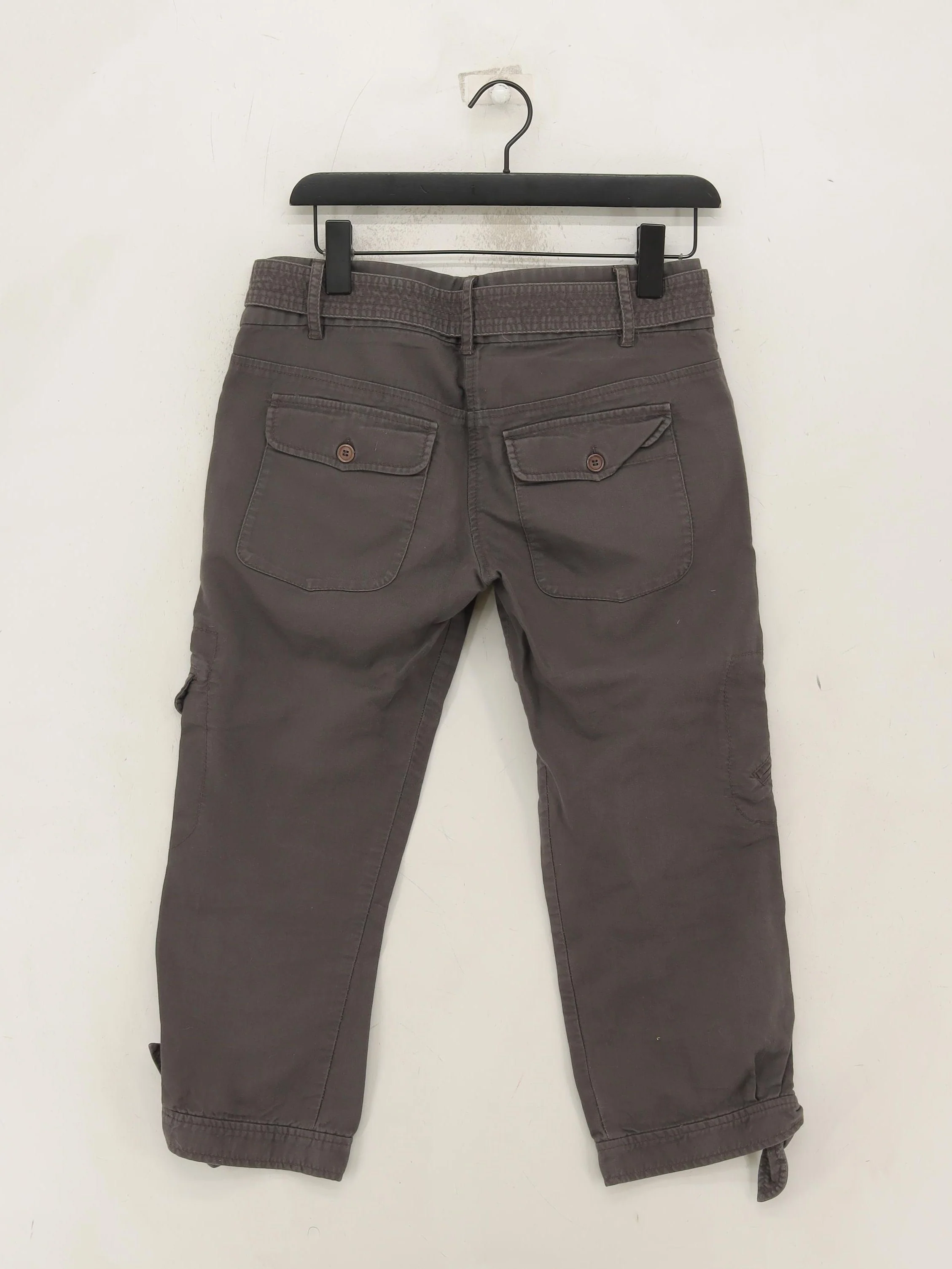 French Connection Women's Trousers UK 8 Tan 100% Cotton Straight Cargo - Image 2