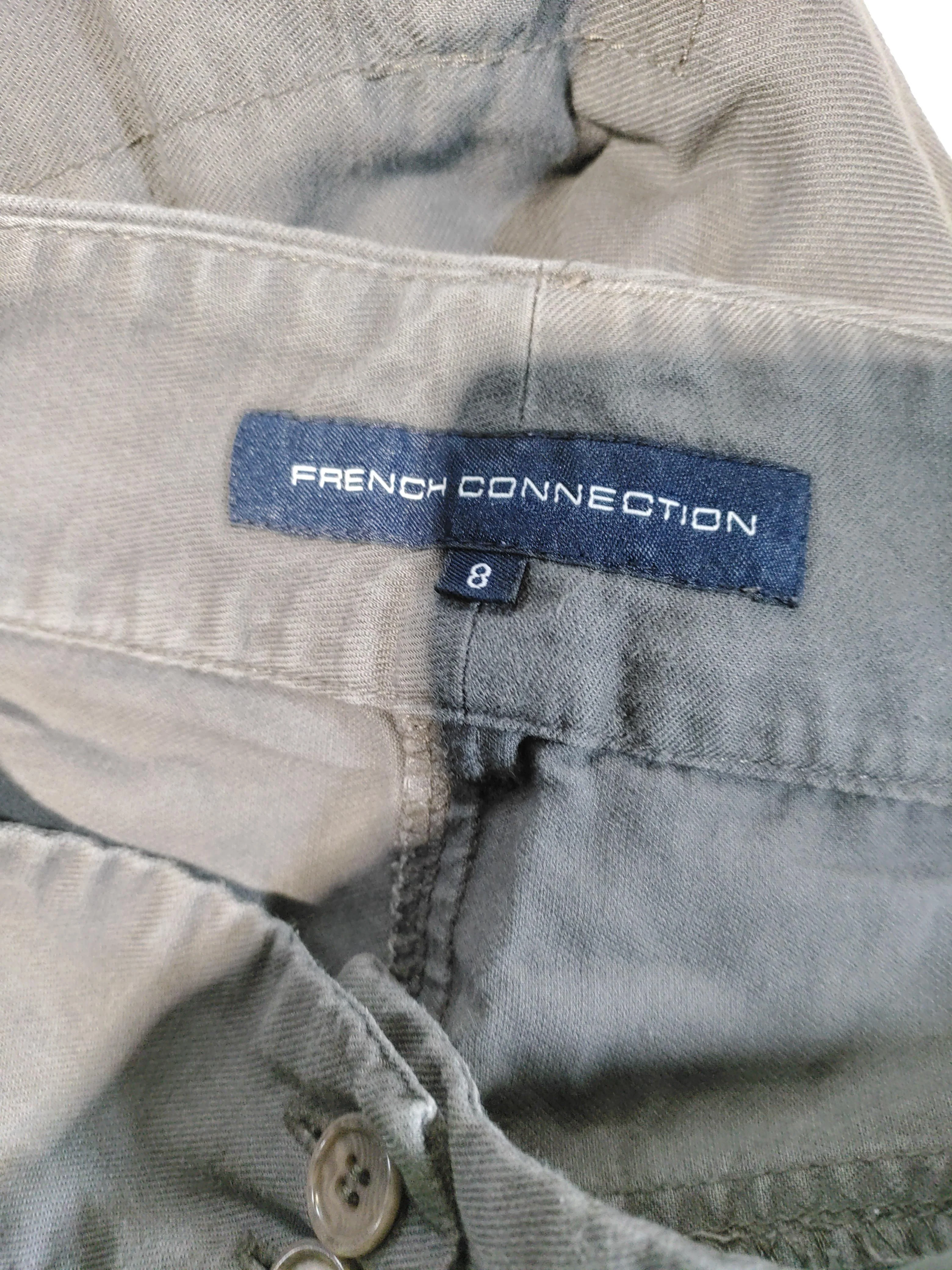 French Connection Women's Trousers UK 8 Tan 100% Cotton Straight Cargo - Image 5