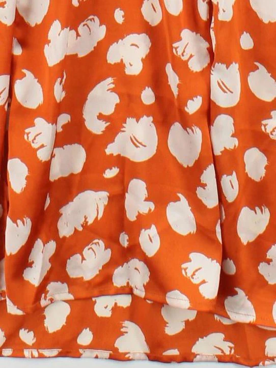 French Connection Wrap Maxi Dress UK14 in Orange - Image 4