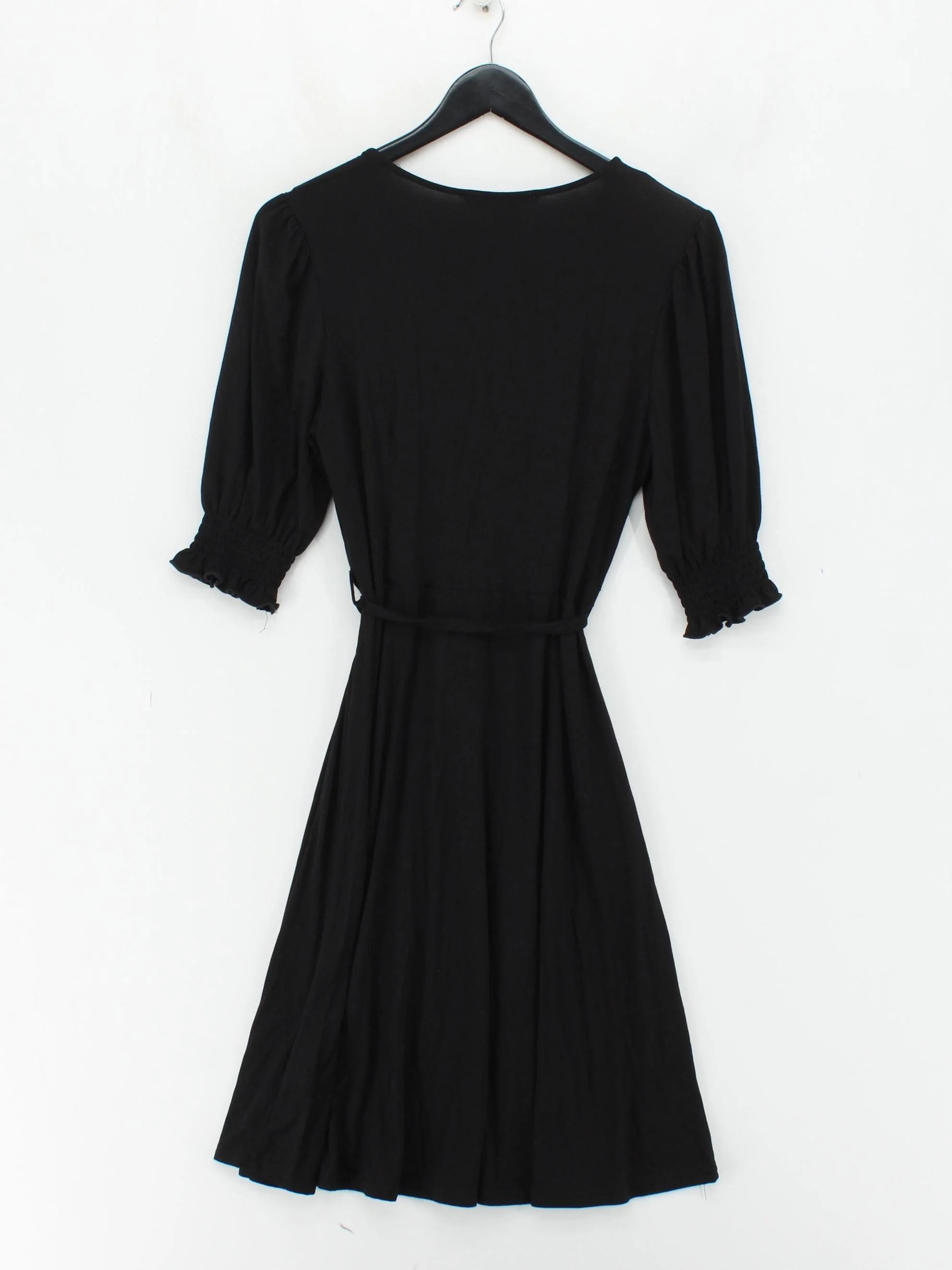 French Connection Wrap Midi Dress UK10 in Black - Image 2