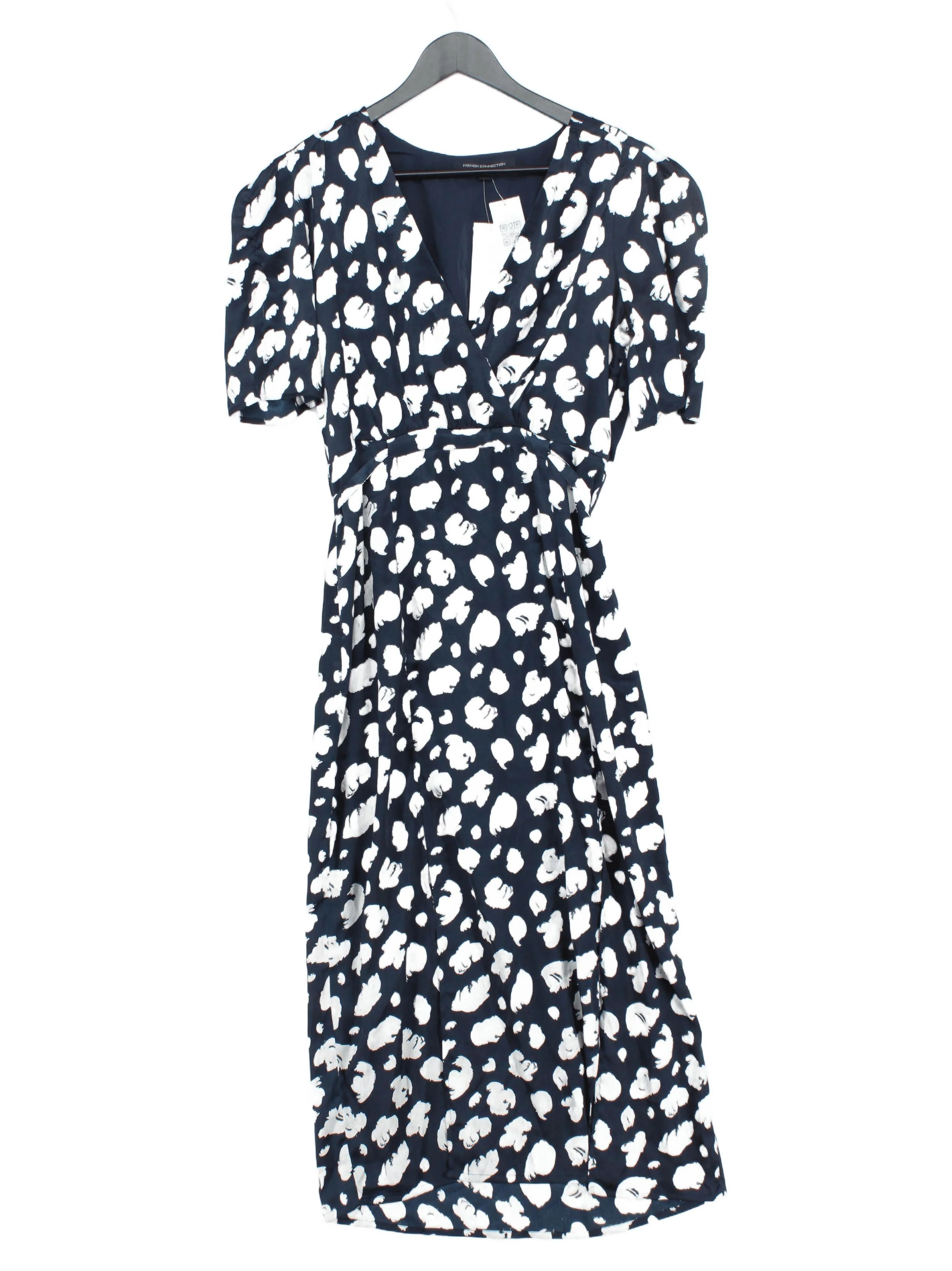 French Connection Wrap Midi Dress UK14 in Blue