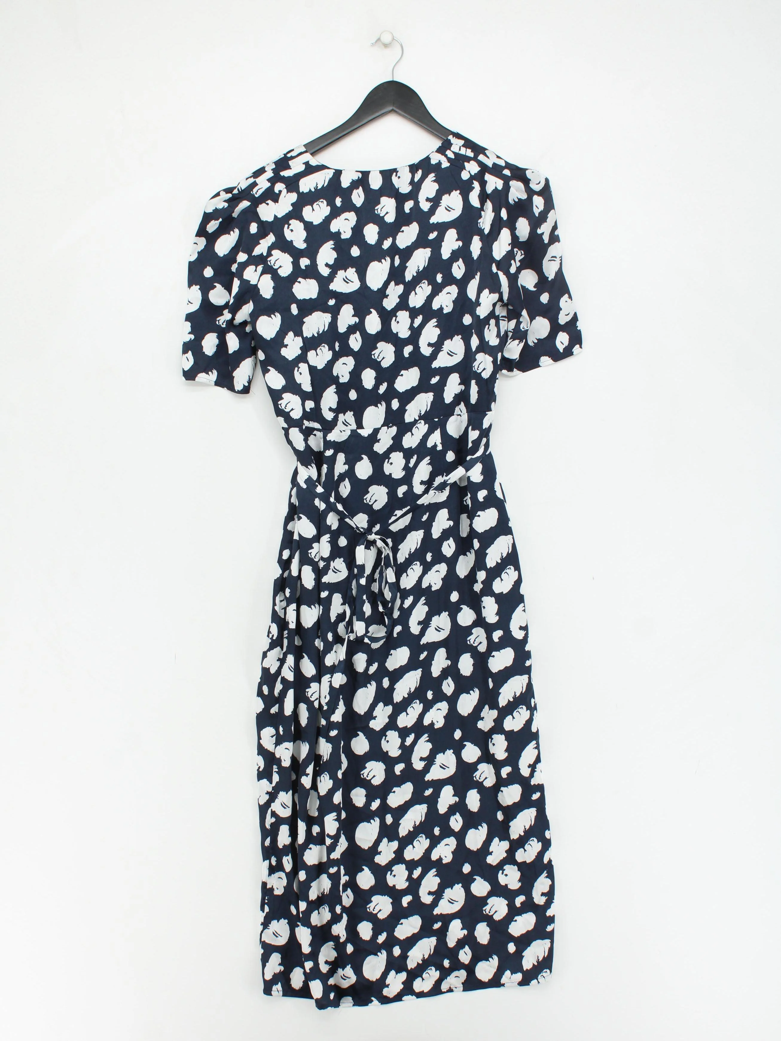 French Connection Wrap Midi Dress UK14 in Blue - Image 2
