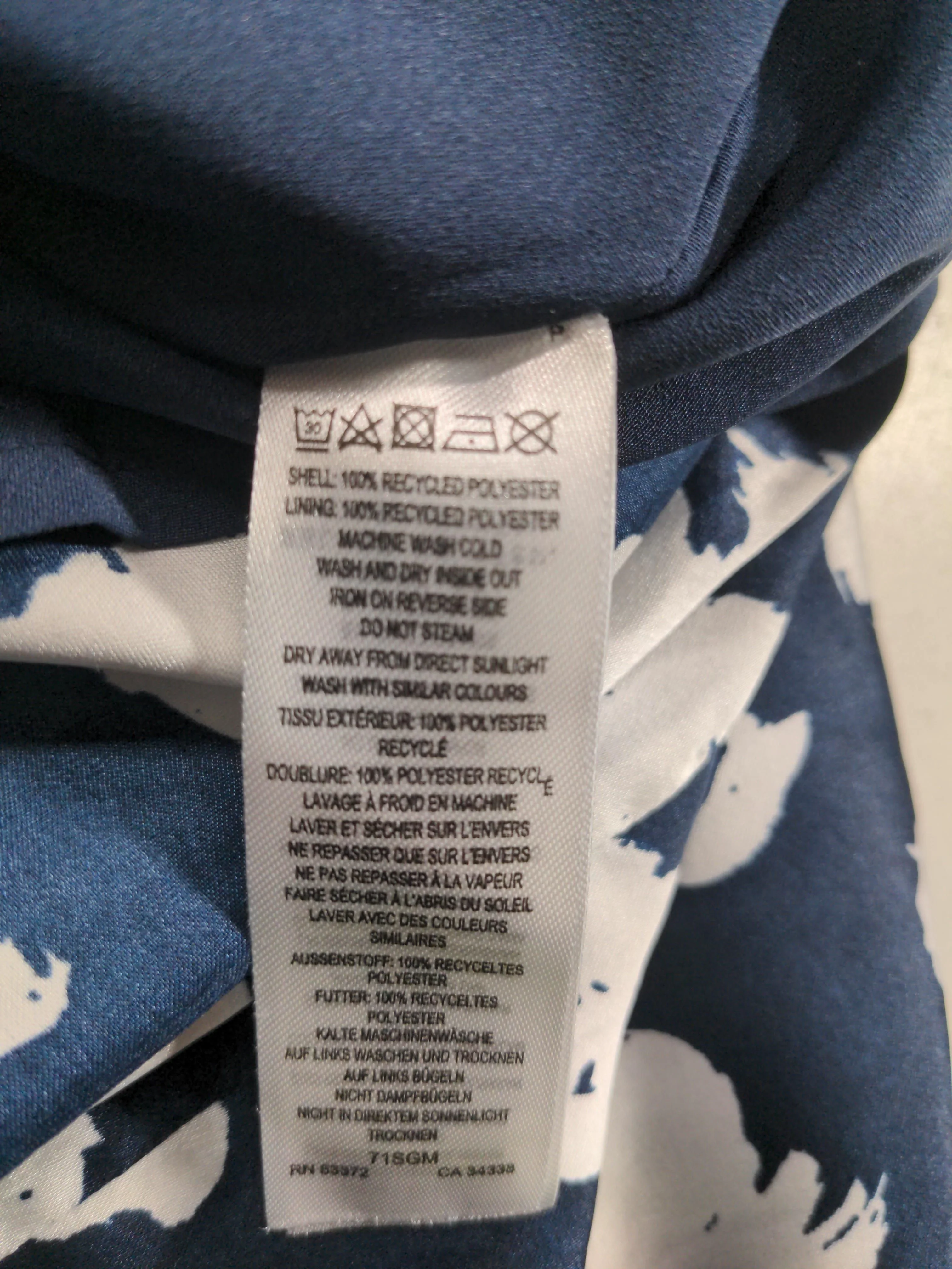 French Connection Wrap Midi Dress UK14 in Blue - Image 6