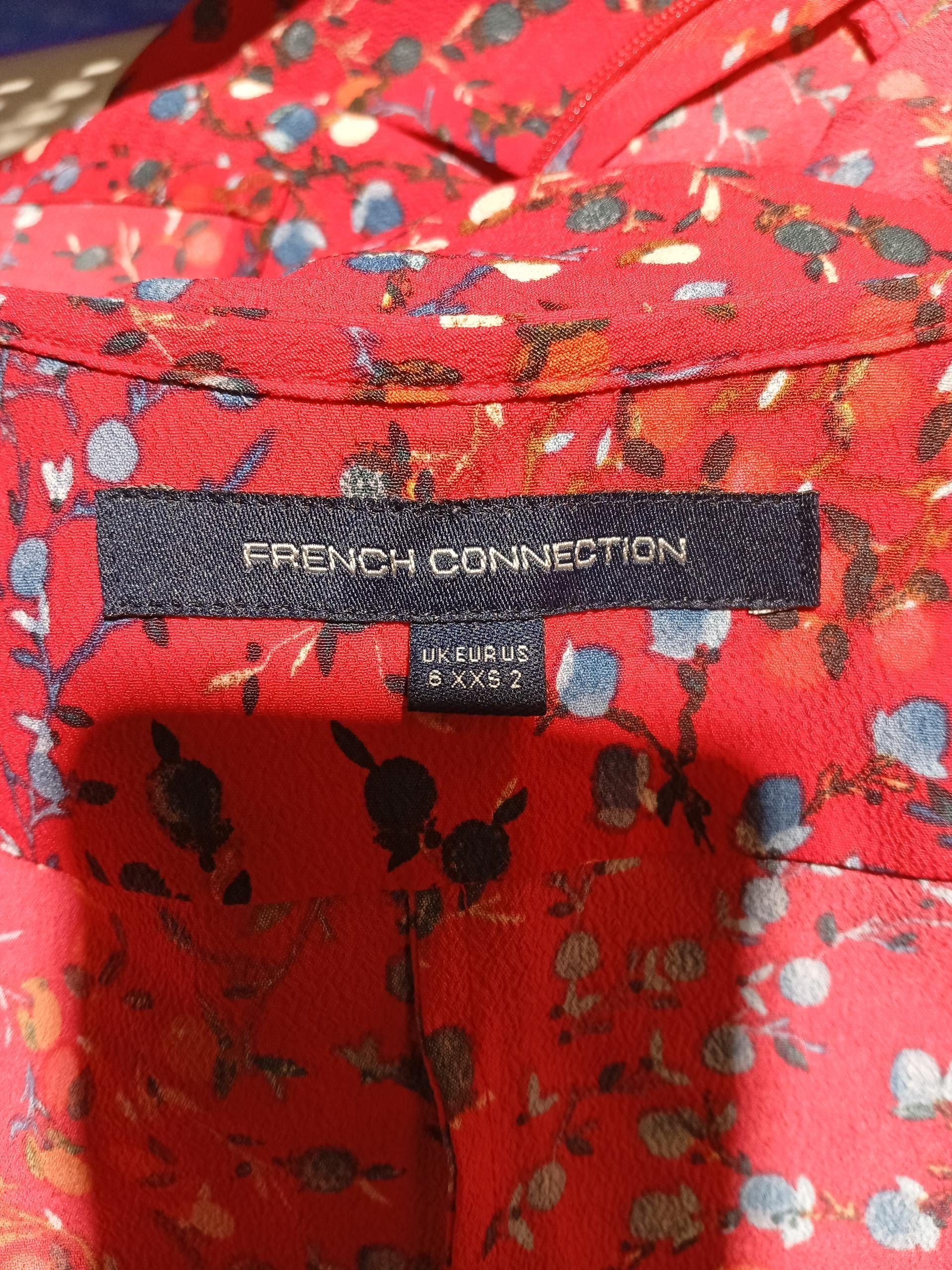 French Connection Wrap Midi Dress UK6 in Red - Image 5