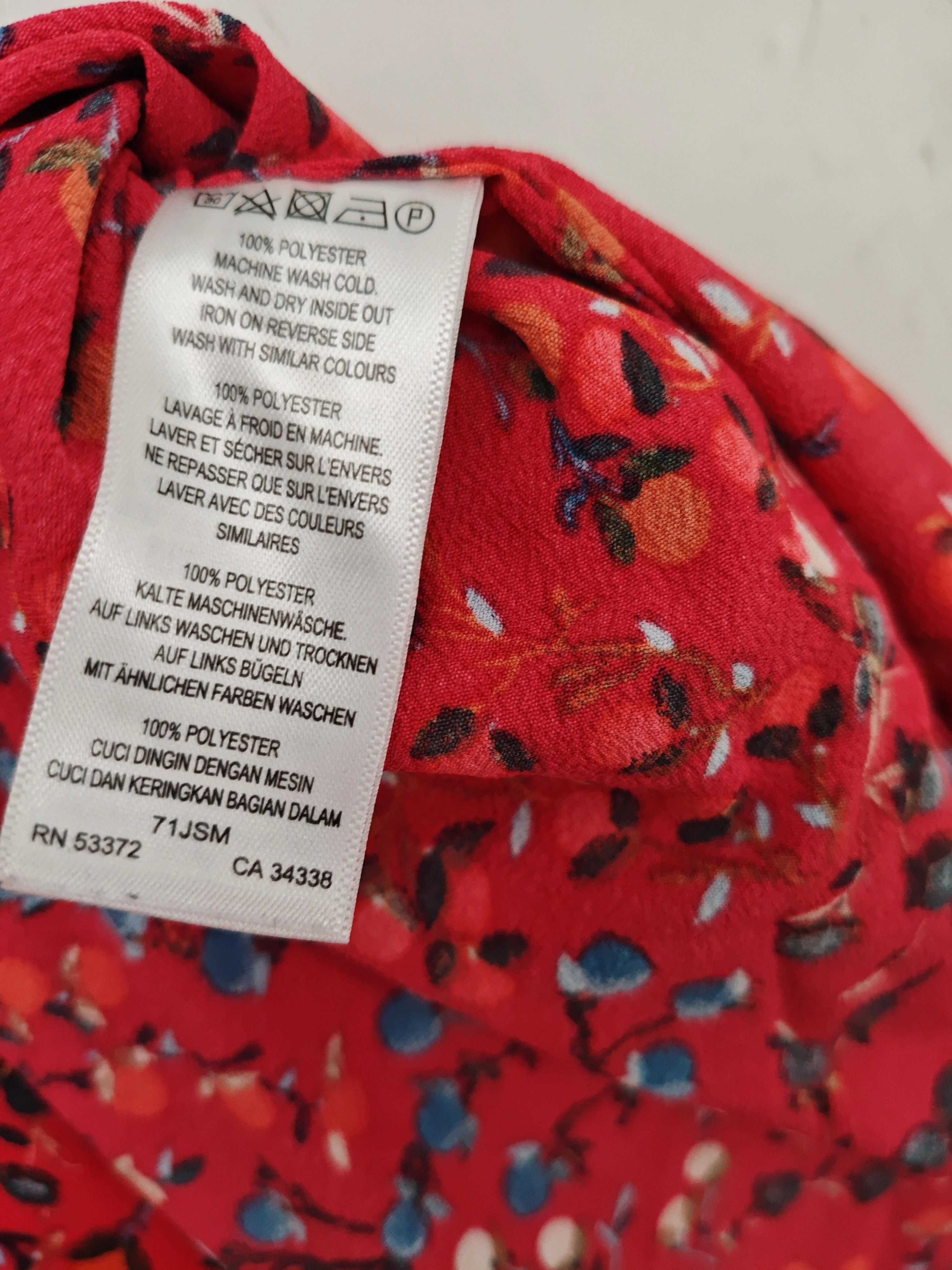French Connection Wrap Midi Dress UK6 in Red - Image 6