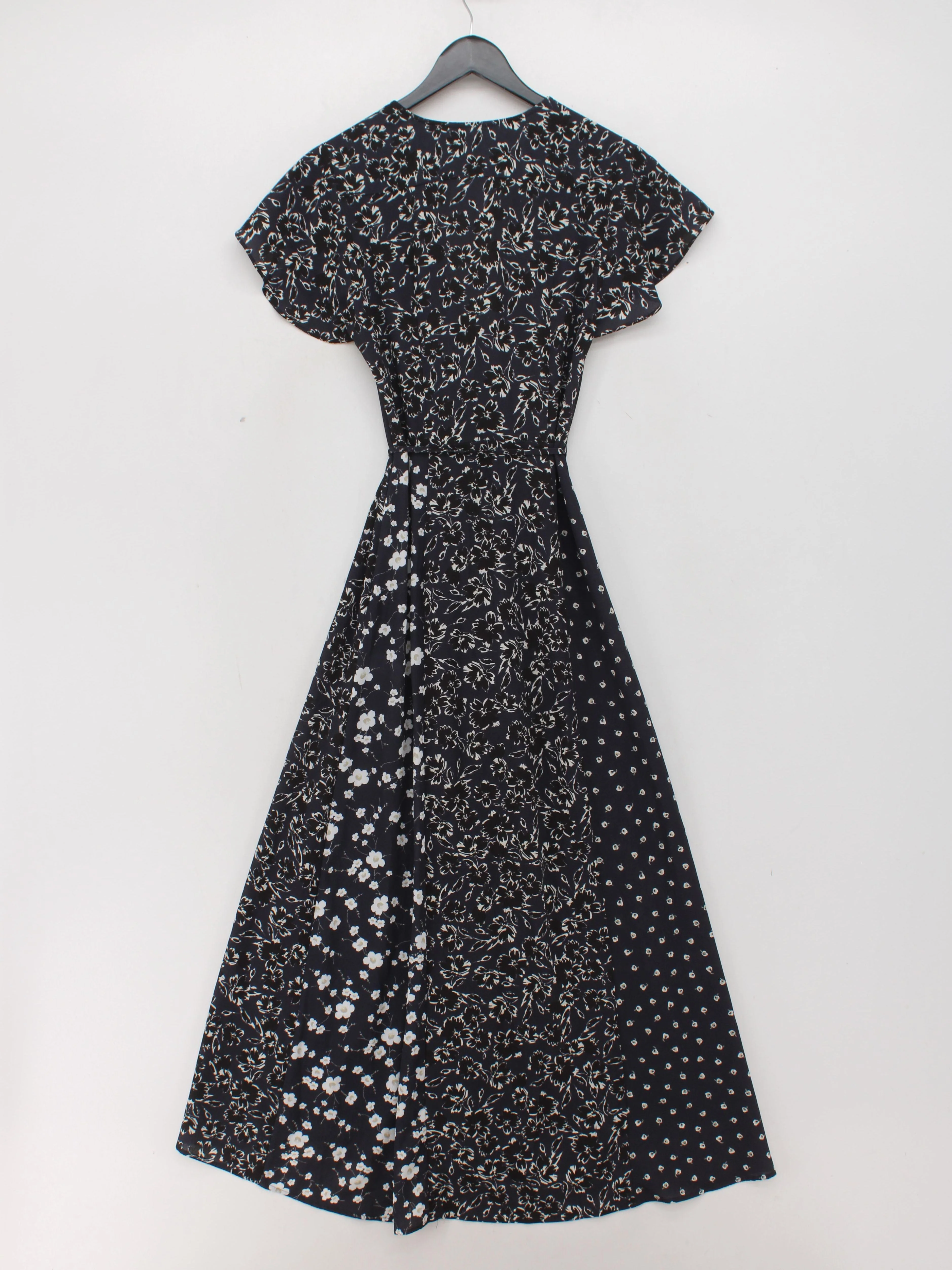 French Connection Wrap Midi Dress UK8 in Black - Image 2