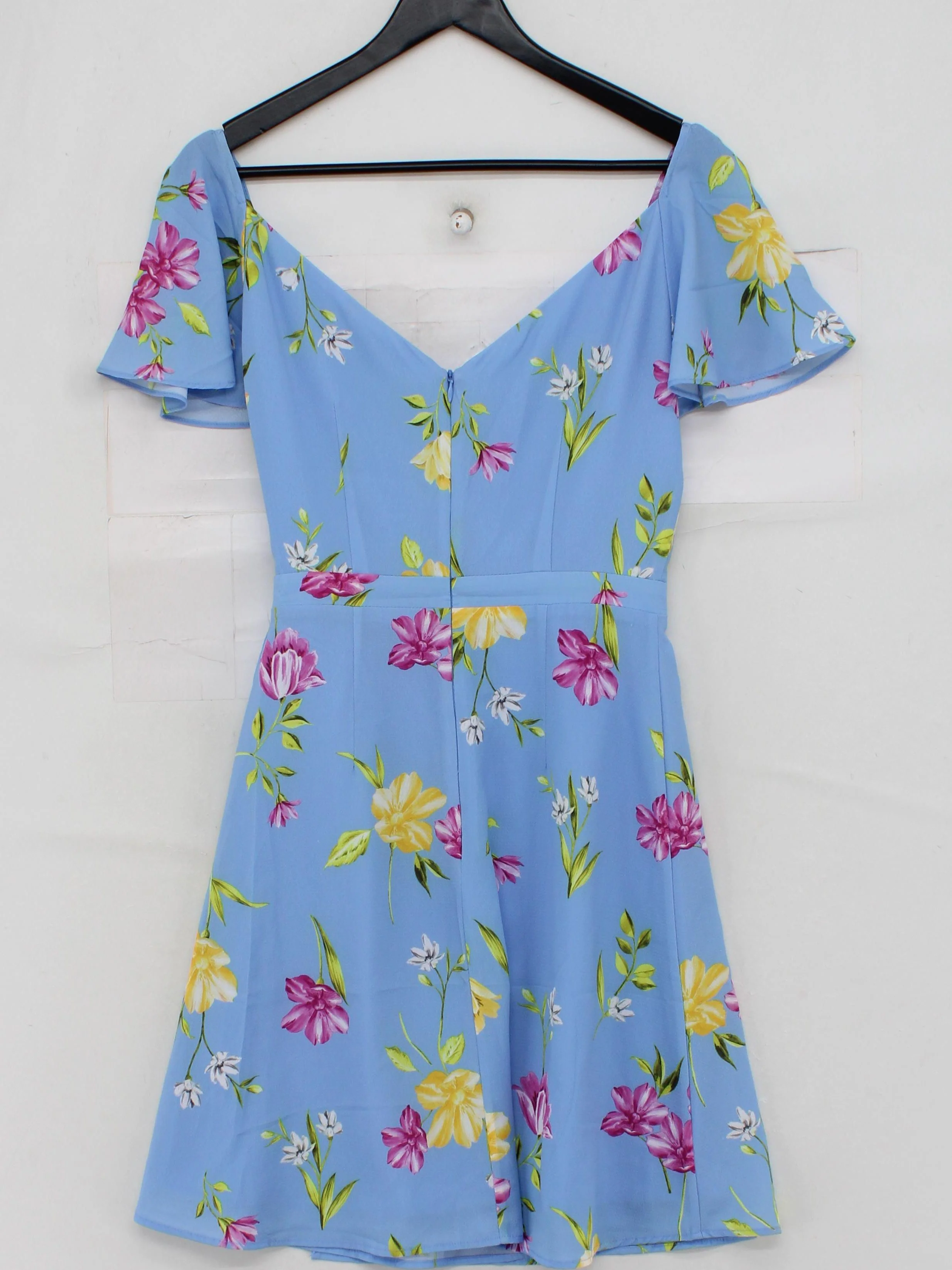 French Connection Wrap Mini Dress in Blue - Image 2