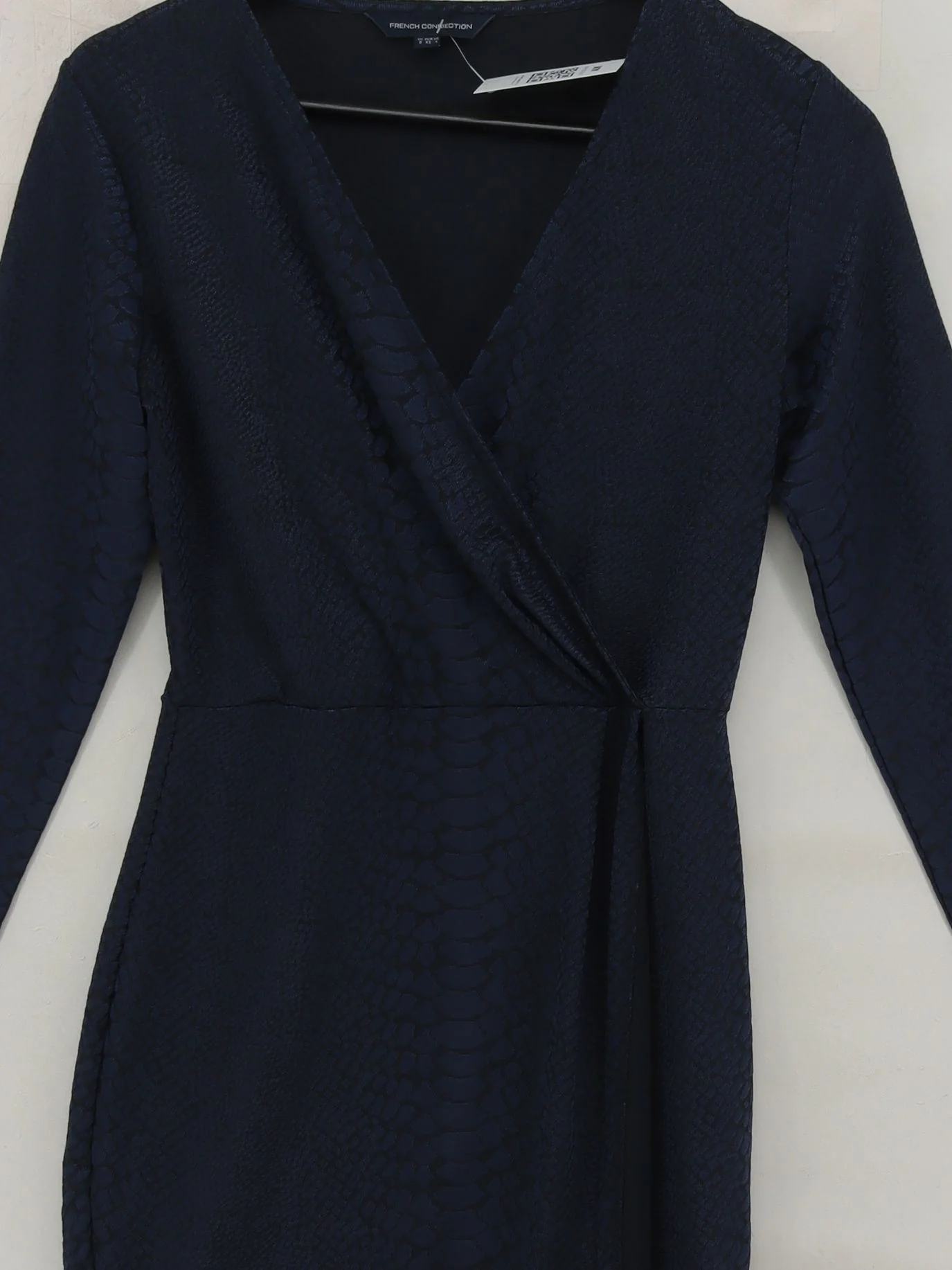 French Connection Wrap Mini Dress in Blue - Image 3