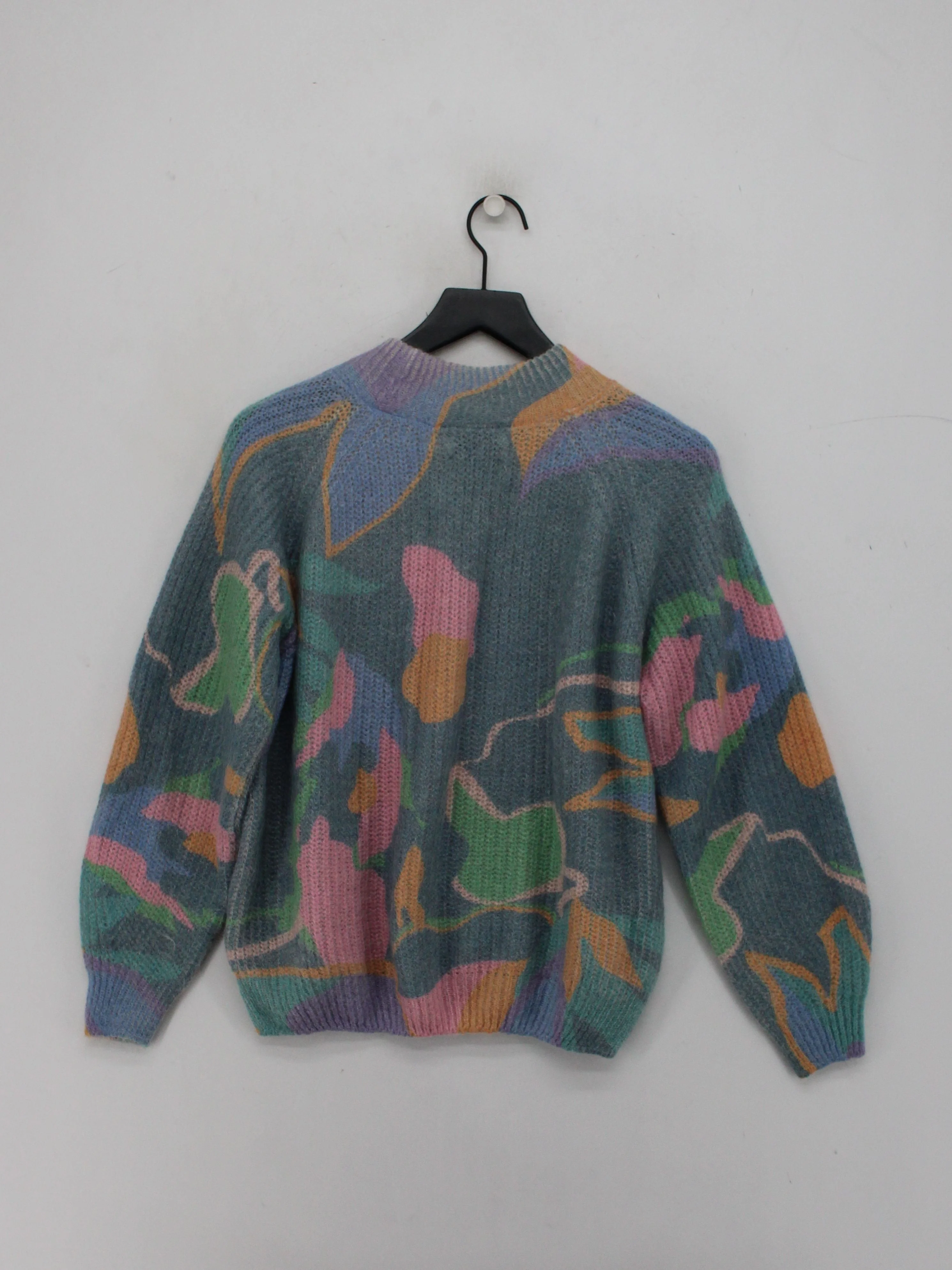 Frnch Women's Jumper M Multi Graphic 100% Wool Crew Neck Pullover - Image 2